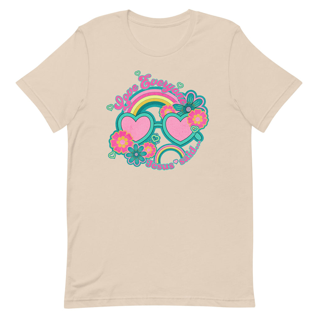 Retro Christian T-Shirt: Love Everyone, Jesus Said