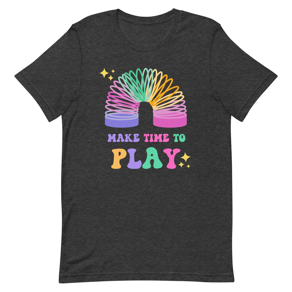 Play wellness shirt Make Time to Play T-Shirt: Teacher Wellness Tee Counselor mental health tee