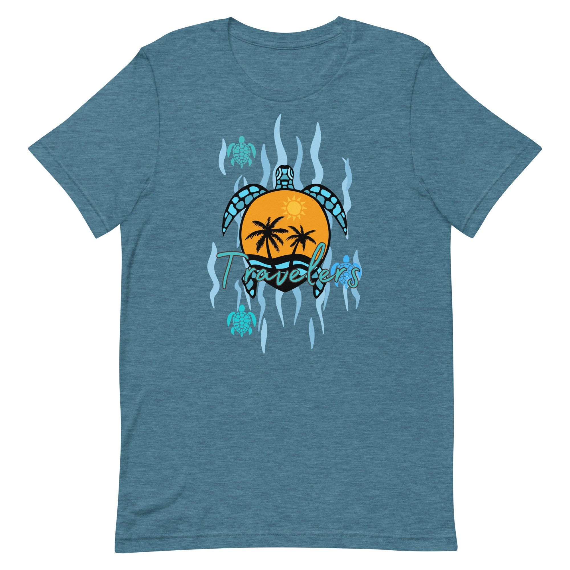 Tropical Sea Turtles T-Shirt: Hawaii Beach Summer Tee