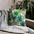 Tropical Pillow Case, Hawaiian Leaves Pillow Case, Hawaii Pillow Case, Monstera and palm pillow case, Monstera leaves pillow case, 18 inch