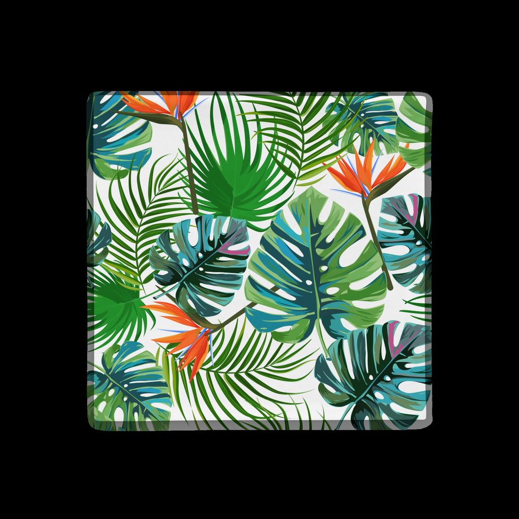 Tropical Monstera Pillow Case: Hawaiian Palm Leaf Decor (18 inch)