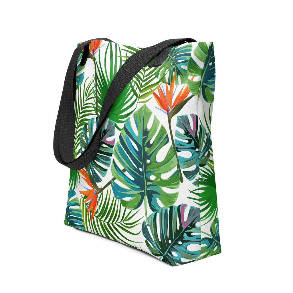 Tropical Leaves Tote Bag: Hawaii Monstera Print