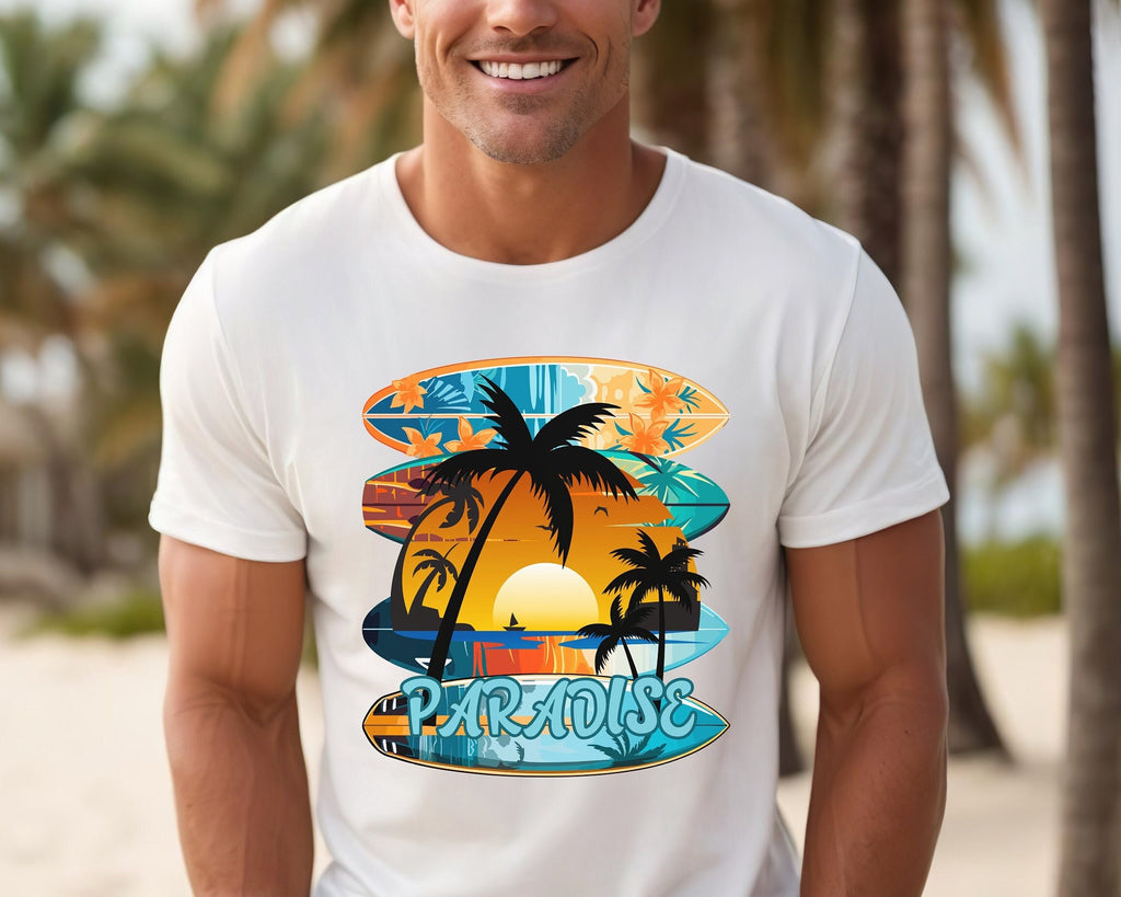 Surfing T-Shirt: Hawaii Beach Paradise Tee