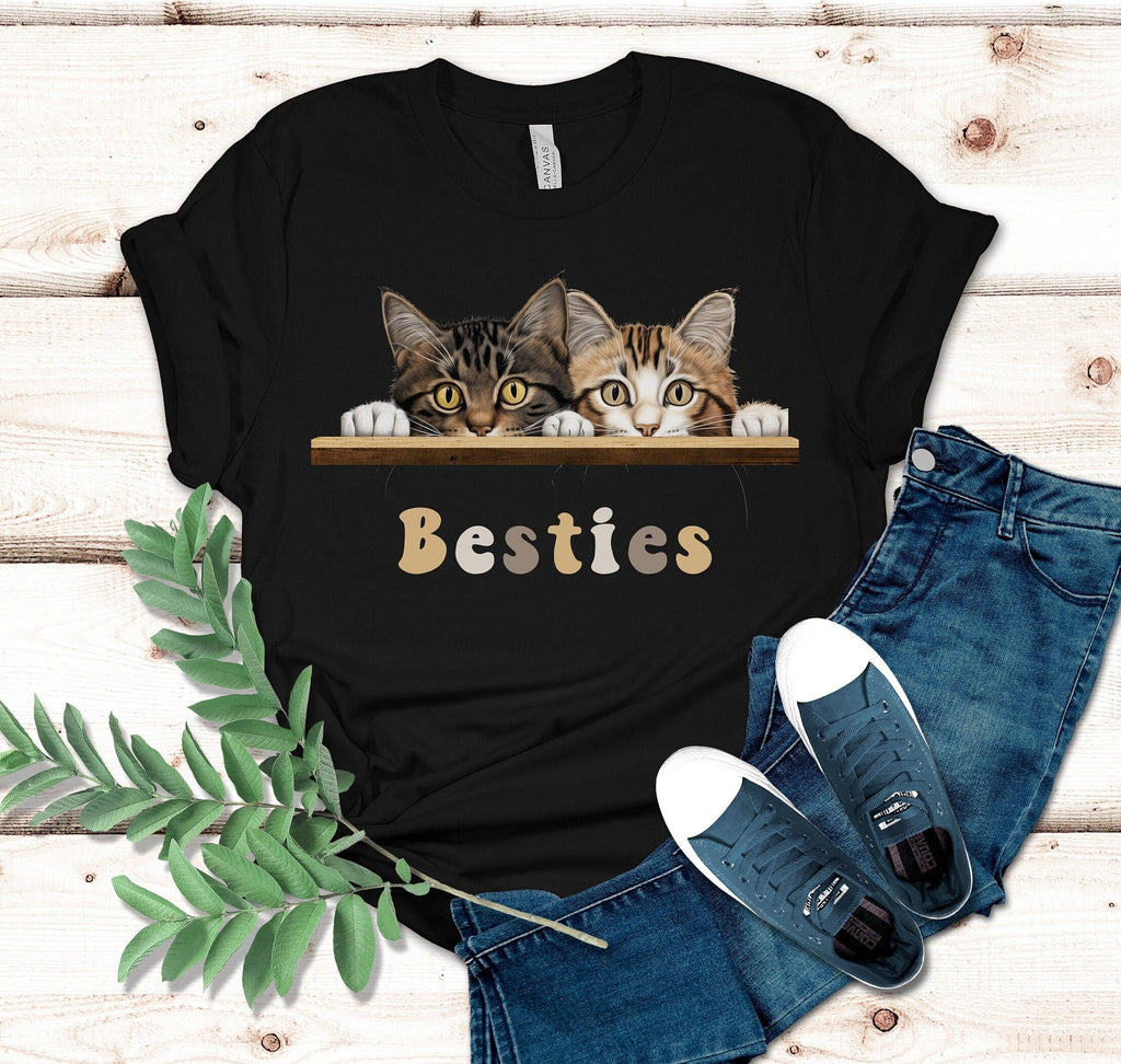 Cute cats shirt, two best friends cats shirt, Best Friends Shirt, Besties T-Shirt, Cat Lover Shirt, gift for cat lover, cat owner gift,