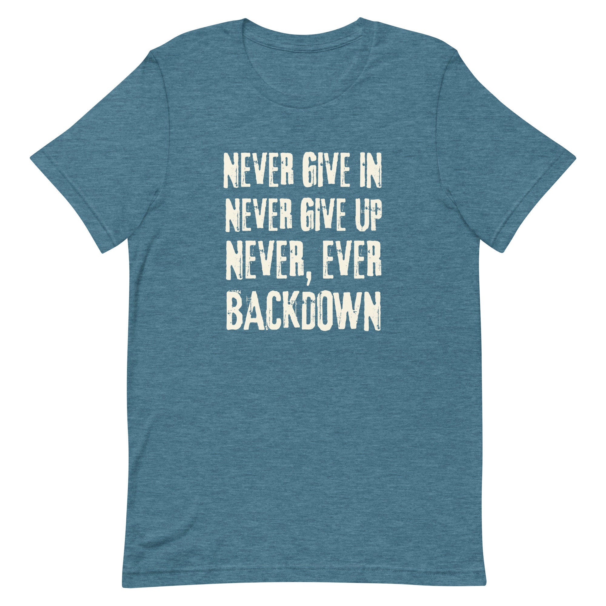 Never Give Up Shirt: Mens Conservative Patriot Tee