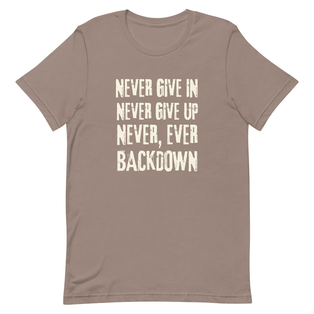 Never Give Up Shirt: Mens Conservative Patriot Tee
