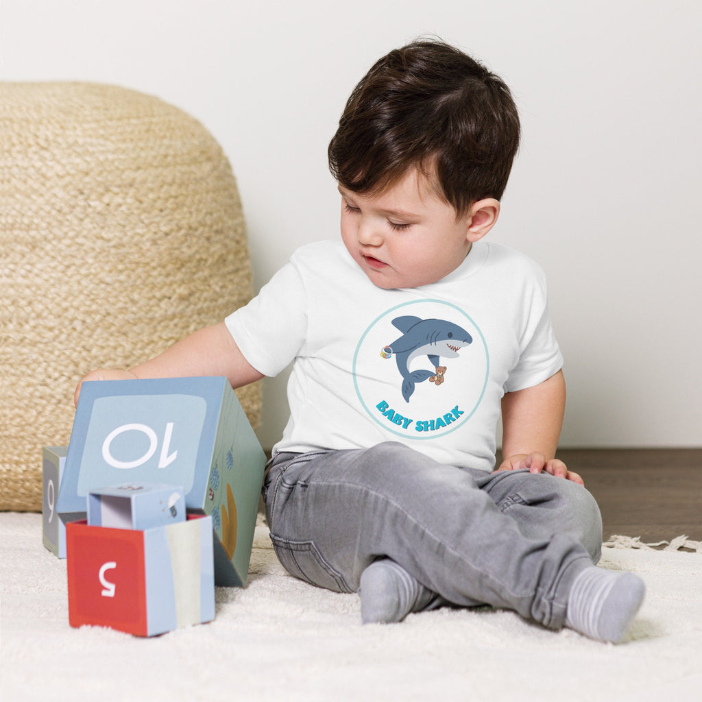 Baby Shark Shirt, Shark Baby Toddler Short Sleeve Tee, Cute Shark Toddler Shirt, Family Shark tees , Shark gift for Toddler, shark shirt