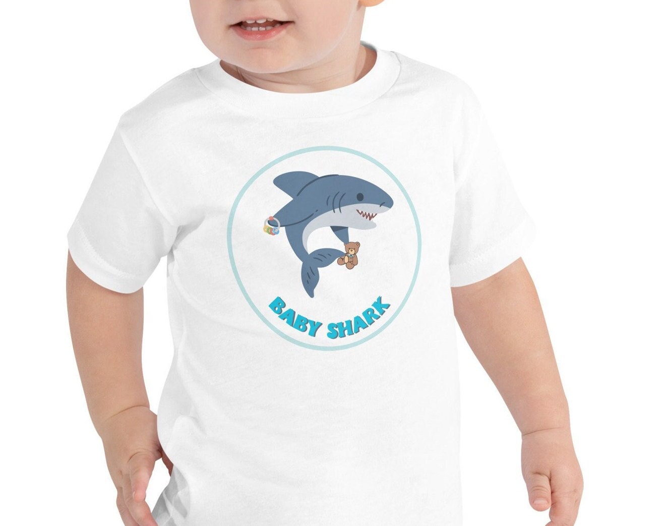 Baby Shark Shirt, Shark Baby Toddler Short Sleeve Tee, Cute Shark Toddler Shirt, Family Shark tees , Shark gift for Toddler, shark shirt