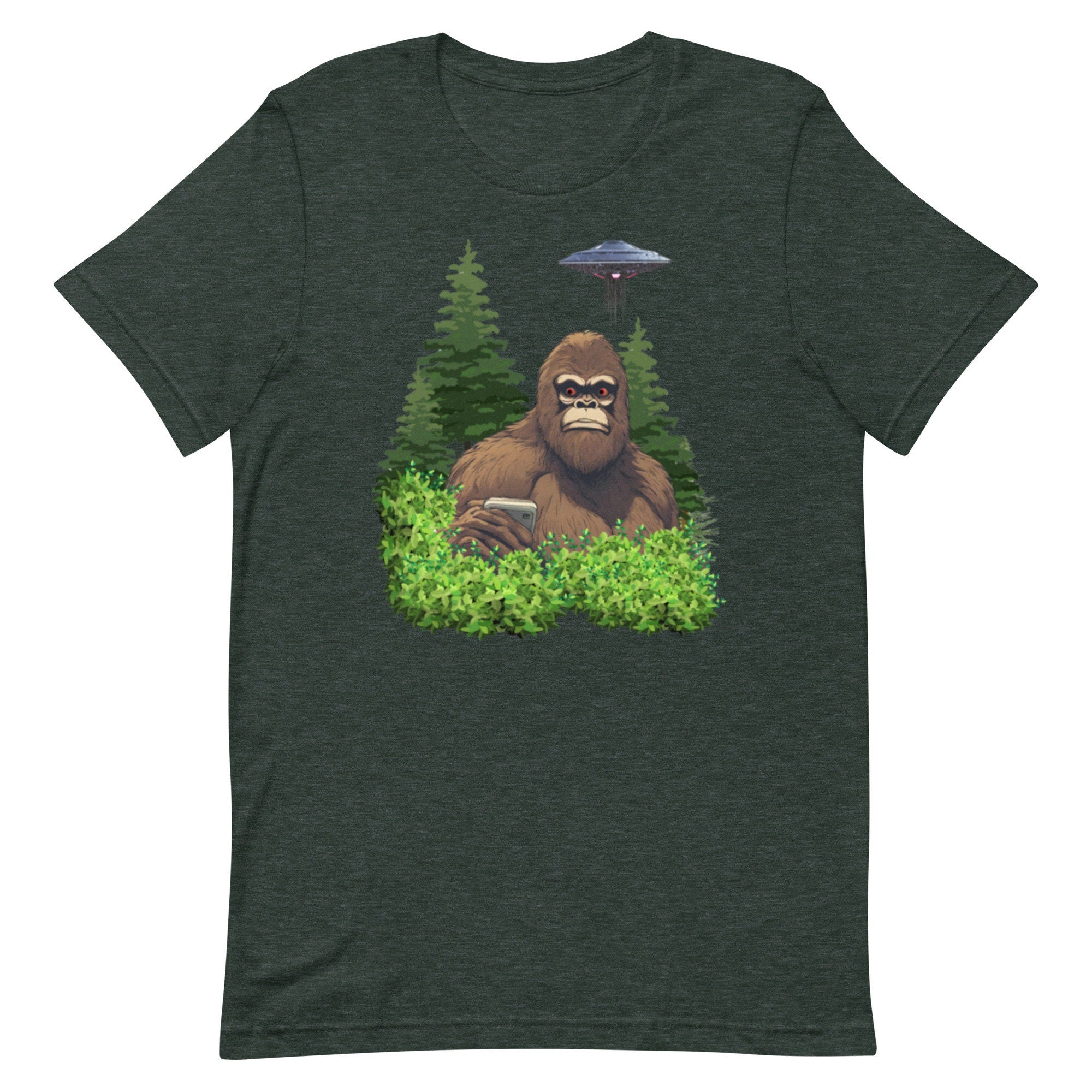 Funny Bigfoot Selfie UFO T-Shirt: Sasquatch Believer Gift