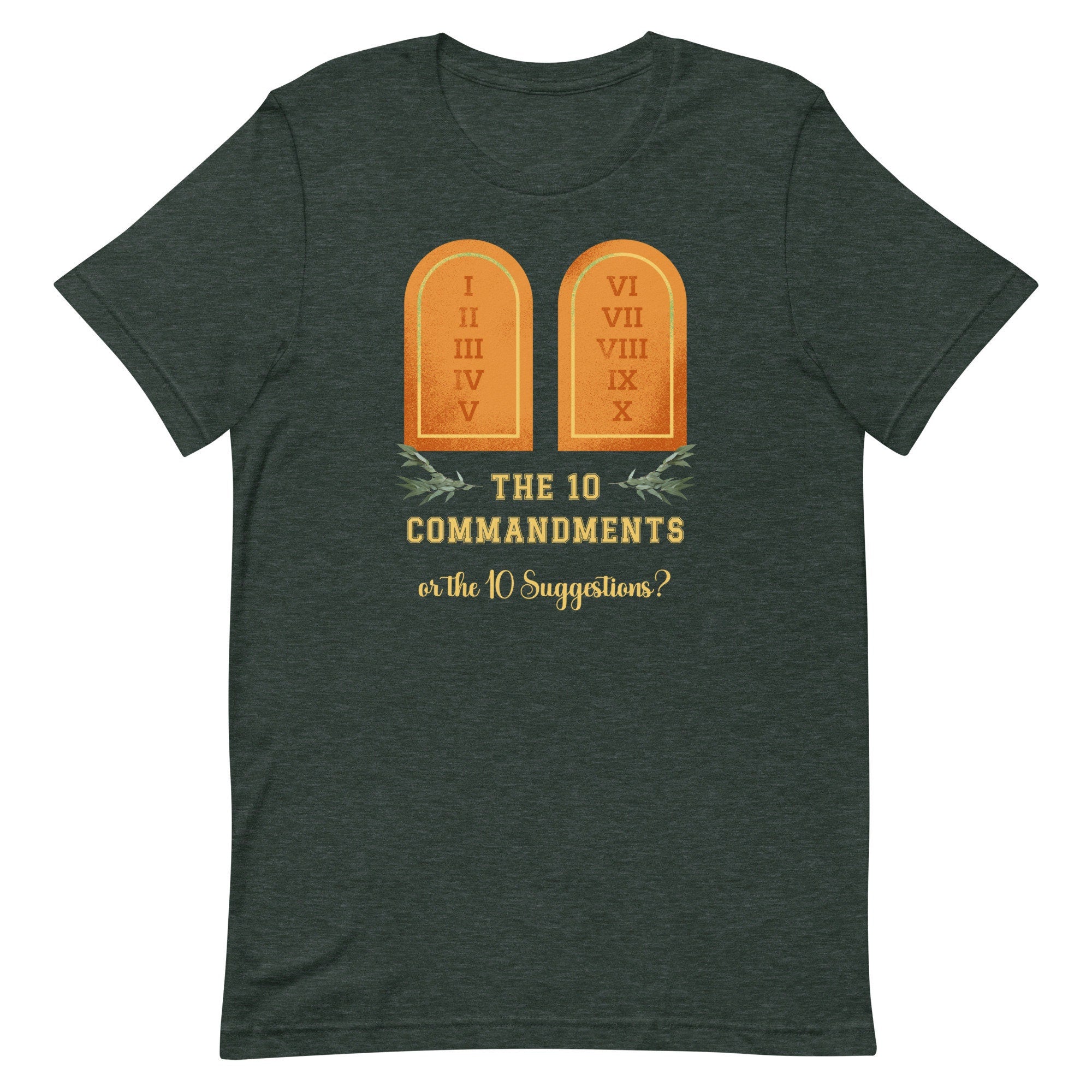 Ten Commandments T-Shirt: Christian Unisex Tee