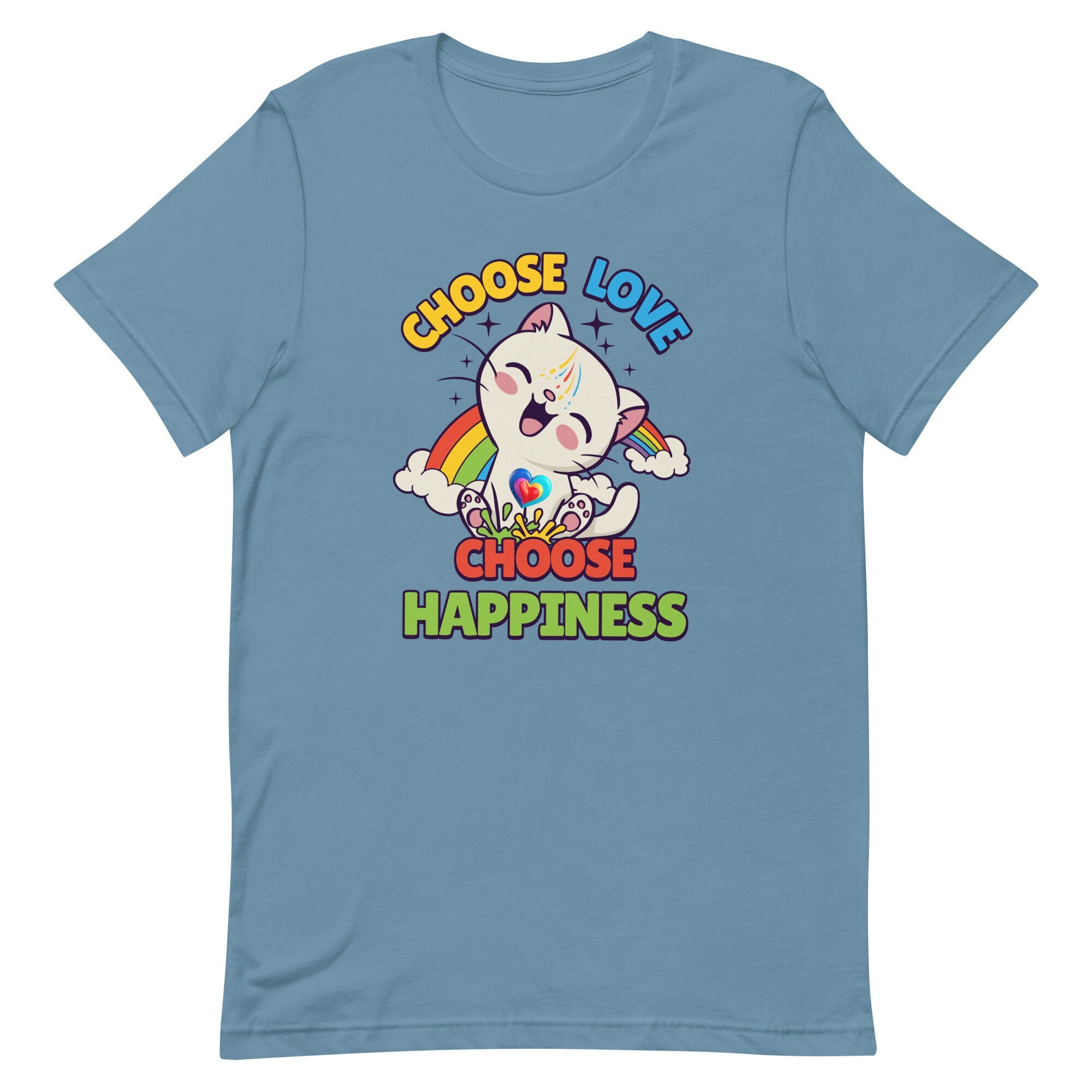 Cat Happiness Rainbow Love Choose Shirt, LGBT Cat Lover Tshirt