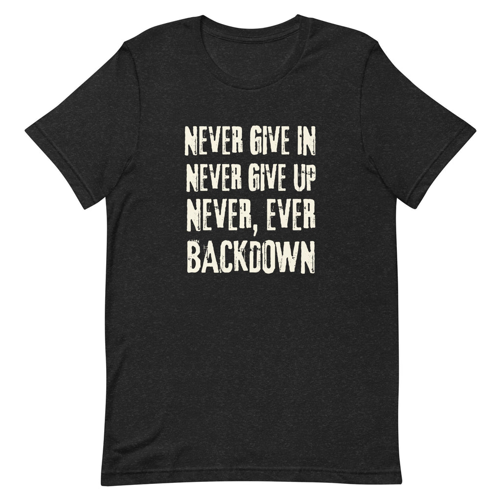 Never Give Up Shirt: Mens Conservative Patriot Tee