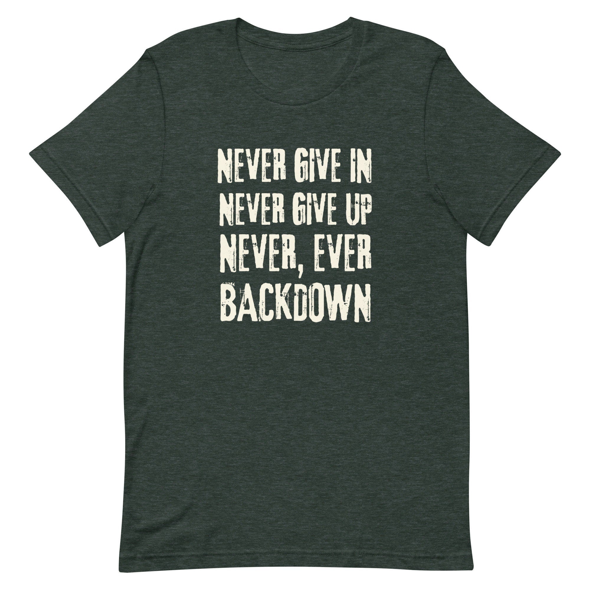 Never Give Up Shirt: Mens Conservative Patriot Tee