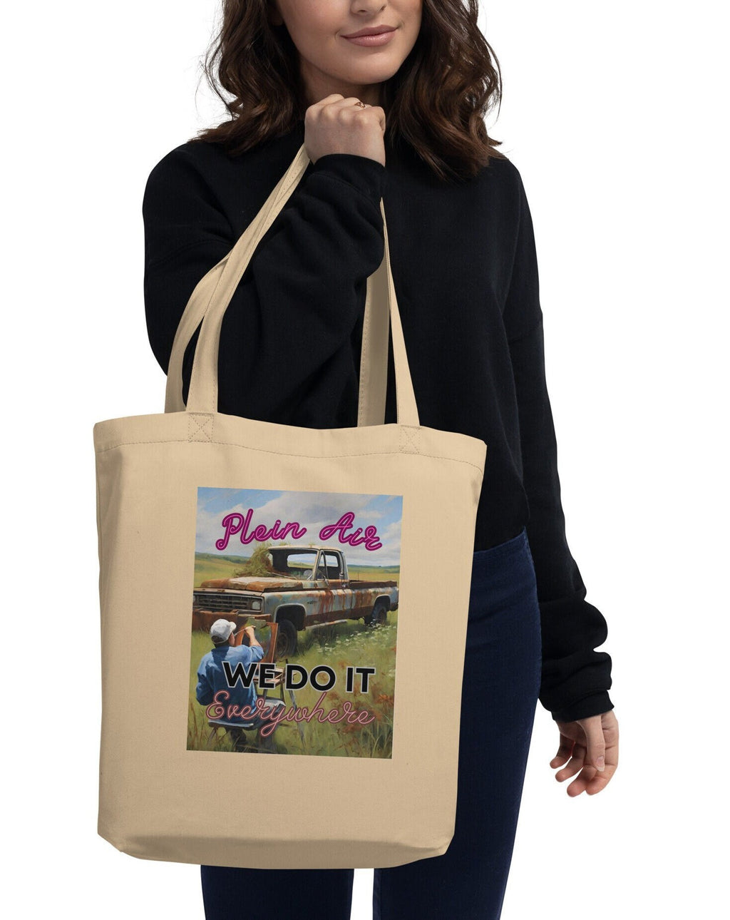 Plein Air Painting Tote Bag: Artist Cotton Eco Tote