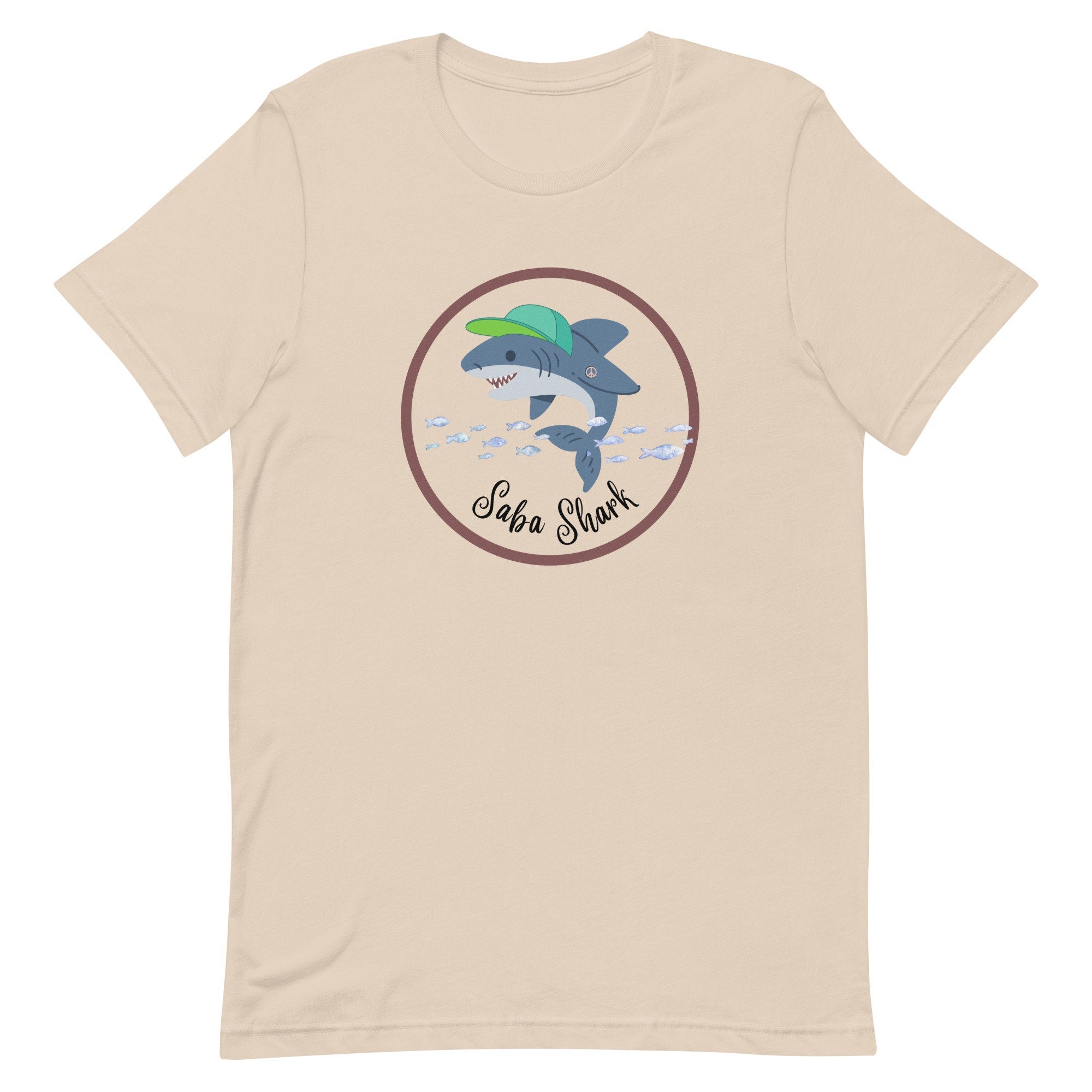 Saba Shark T-Shirt: Grandpa Shark in Hebrew, Family Matching Shirts