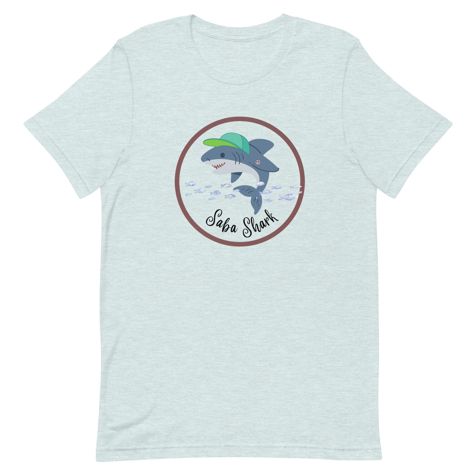 Saba Shark T-Shirt: Grandpa Shark in Hebrew, Family Matching Shirts