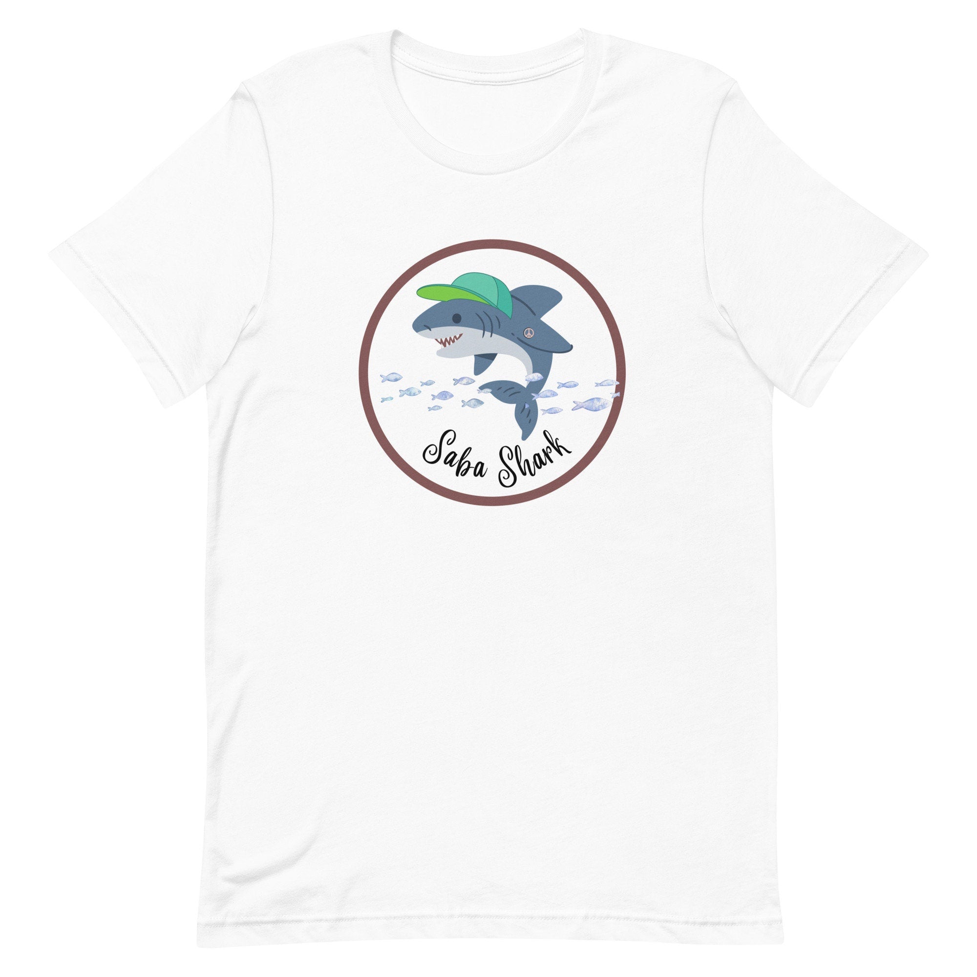 Saba Shark T-Shirt: Grandpa Shark in Hebrew, Family Matching Shirts