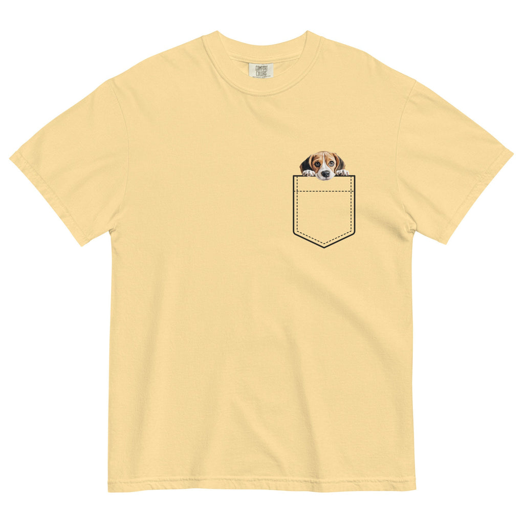 Personalized Beagle Puppy Shirt: Comfort Colors Pocket Tee