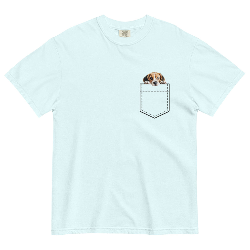 Personalized Beagle Puppy Shirt: Comfort Colors Pocket Tee