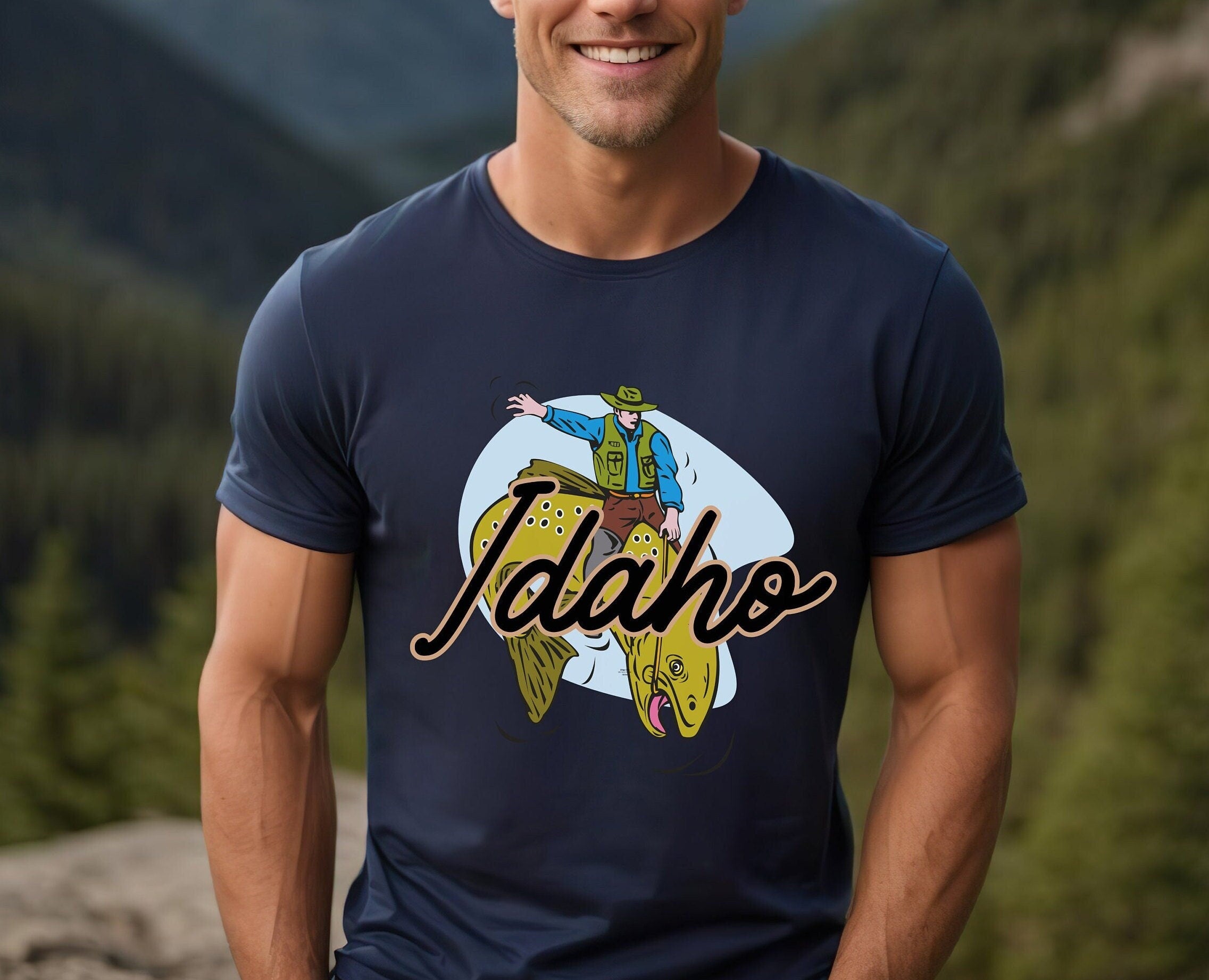 Funny Idaho Trout Wrangler Shirt, Gift for Dad