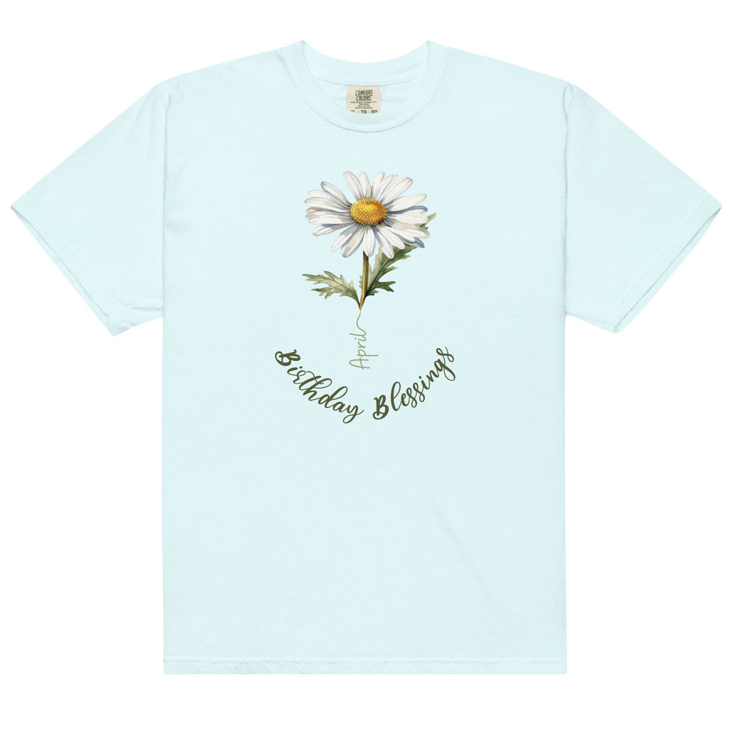 April Birthday Shirt, April Daisy Birthday tee, gift for April Birthday Comfort Colors Daisy tee