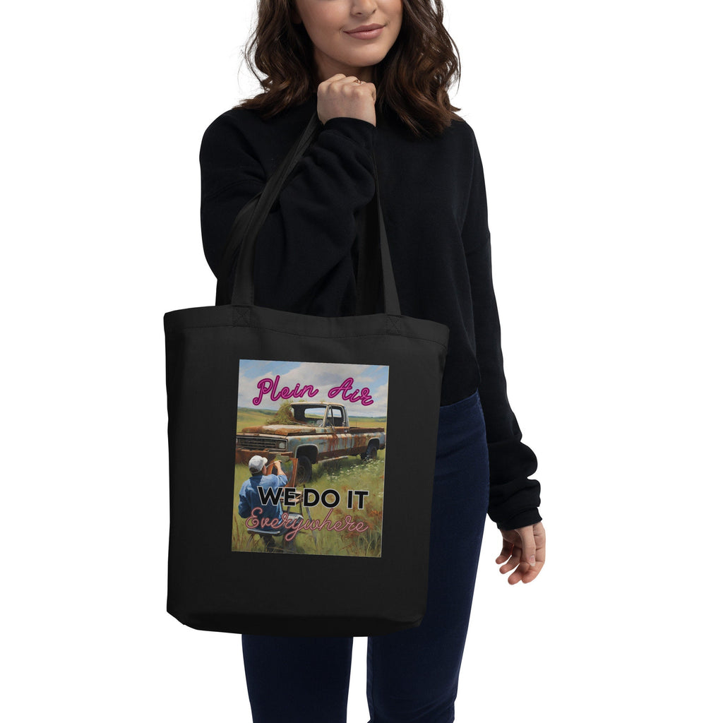 Plein Air Tote Bag, We Do It Everywhere, painting tote bag, artists tote bag, Painter tote bag, Artist Cotton Tote Bag,  oil painter bag