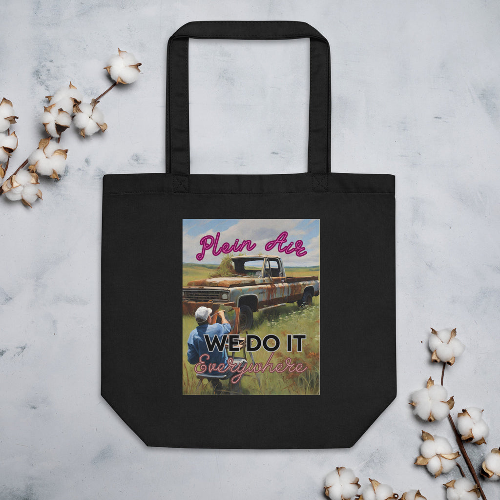 Plein Air Painting Tote Bag: Artist Cotton Eco Tote