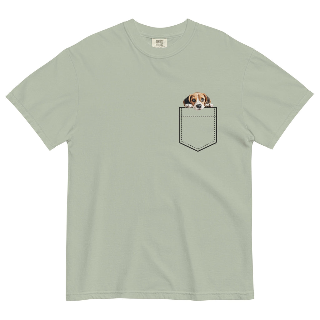 Personalized Beagle Puppy Shirt: Comfort Colors Pocket Tee