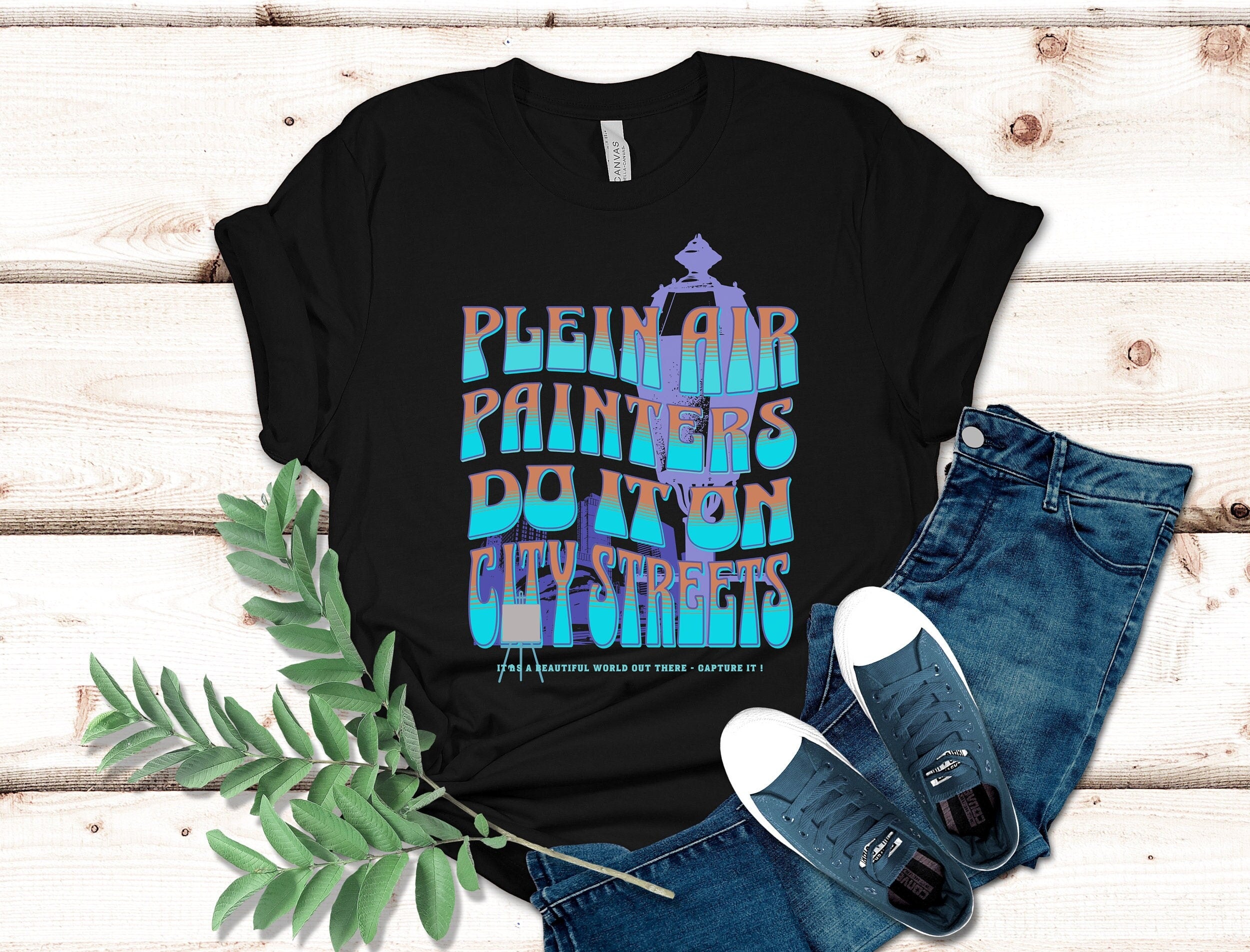 Plein Air Painters T-Shirt: Outdoor Artist Gift, Unisex Tee