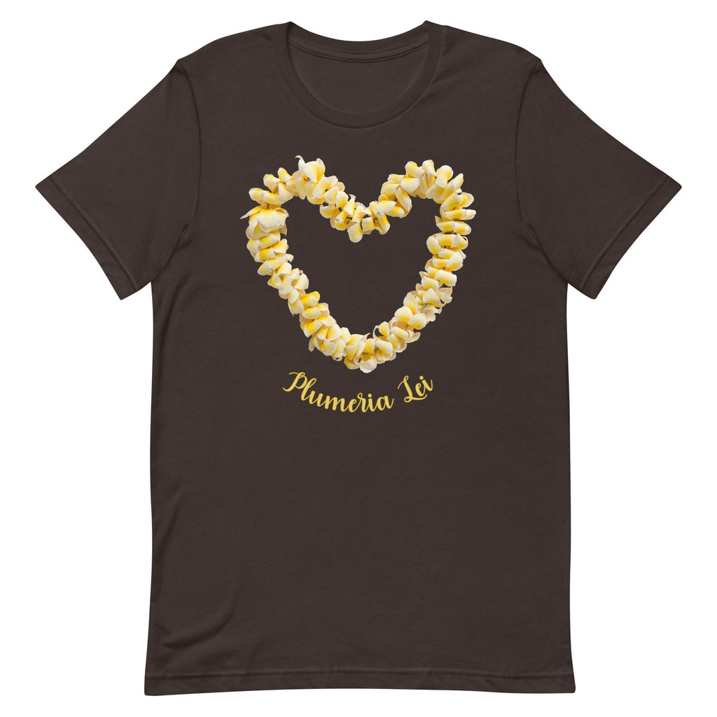 Plumeria Lei Shirt: Hawaii Flower Tee, Tropical Gift for plumeria lover Hawaii lover tee