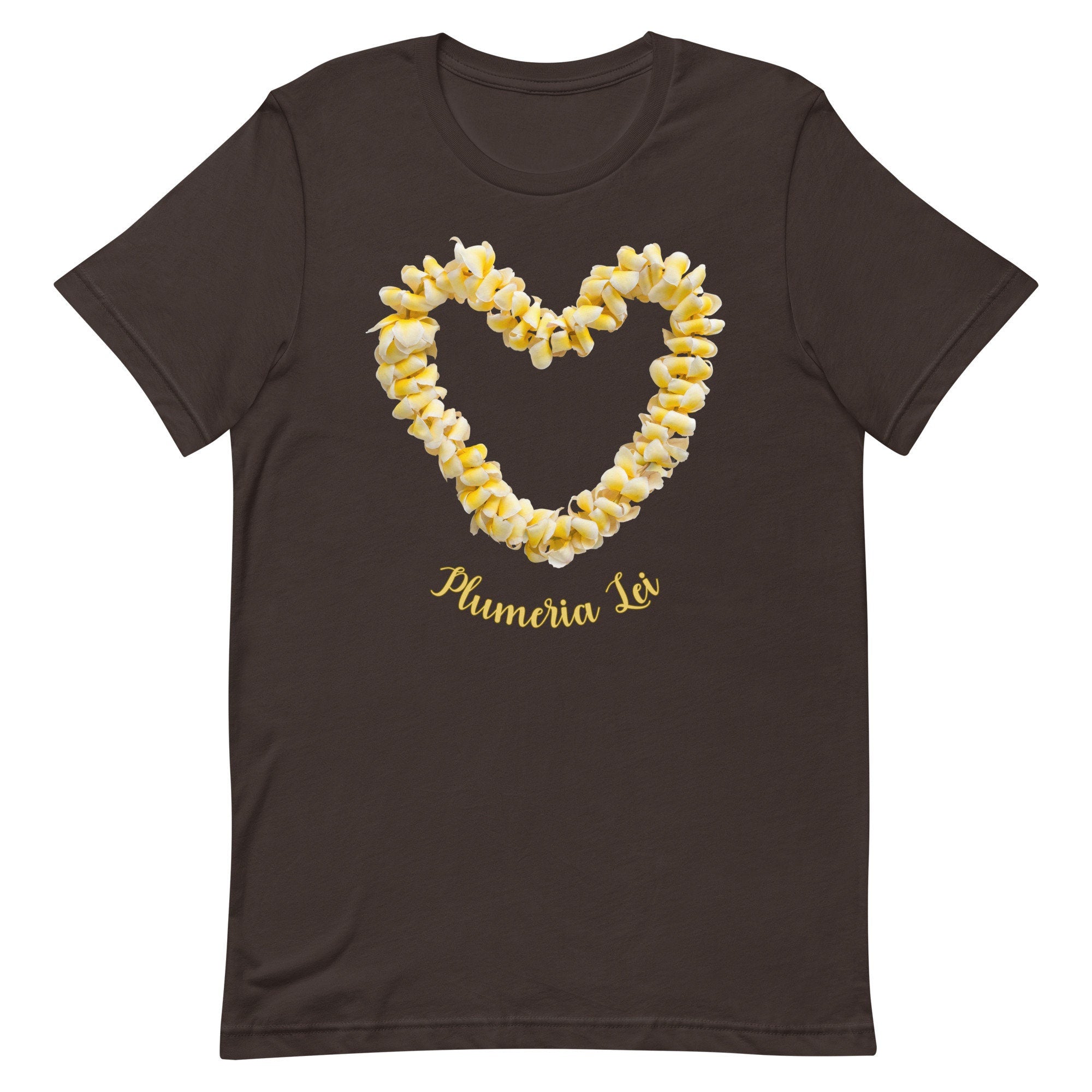 Plumeria Lei Shirt: Hawaii Flower Tee, Tropical Gift for plumeria lover Hawaii lover tee