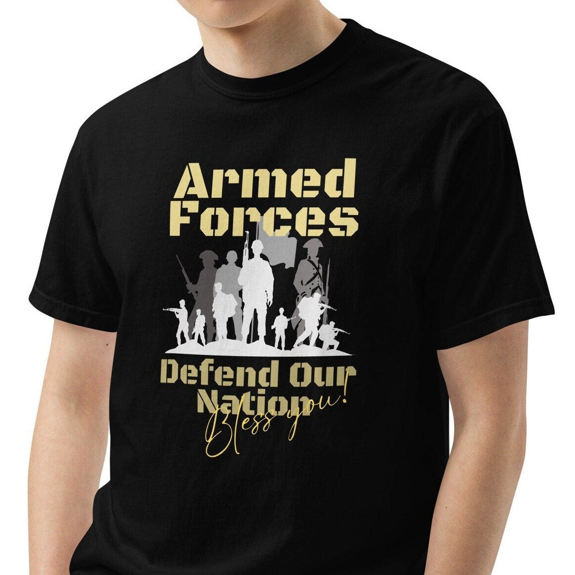 Comfort Colors Armed Forces Shirt, American military shirt, Military USA Tees, gift for military, gift for Veteran, Father's Day gift
