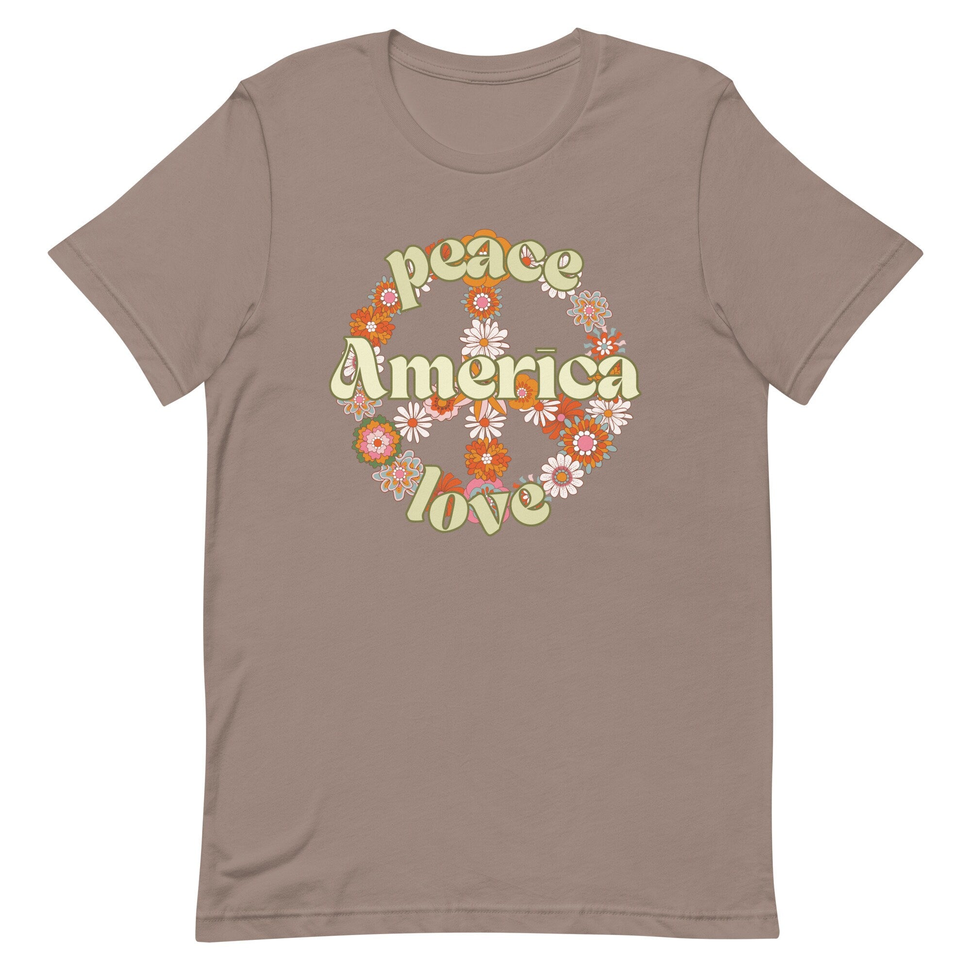 Retro Peace Sign America T-Shirt: Groovy American Tee