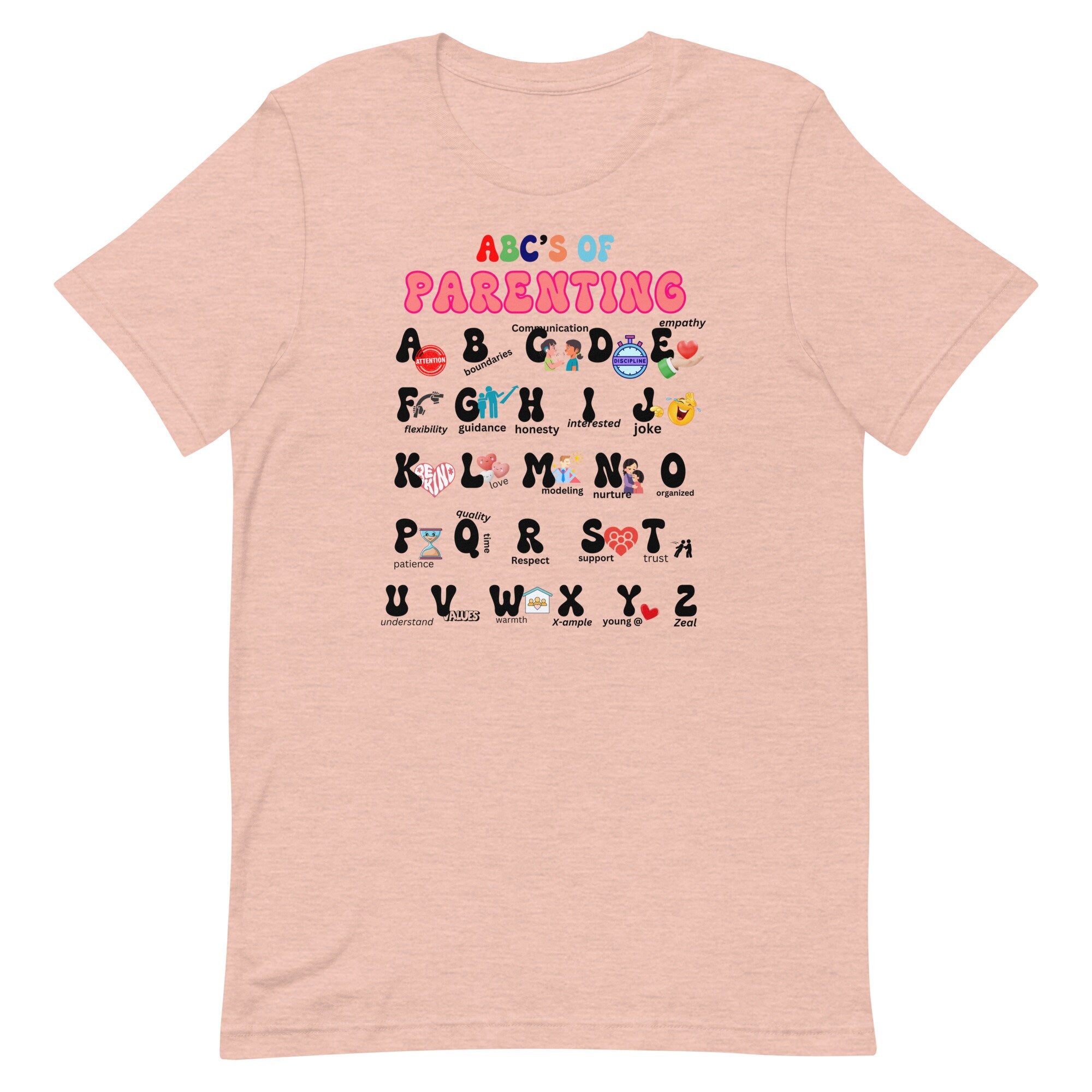 Parenting Shirt Alphabet T-Shirt: ABCs of Parenting, New Parent Gift