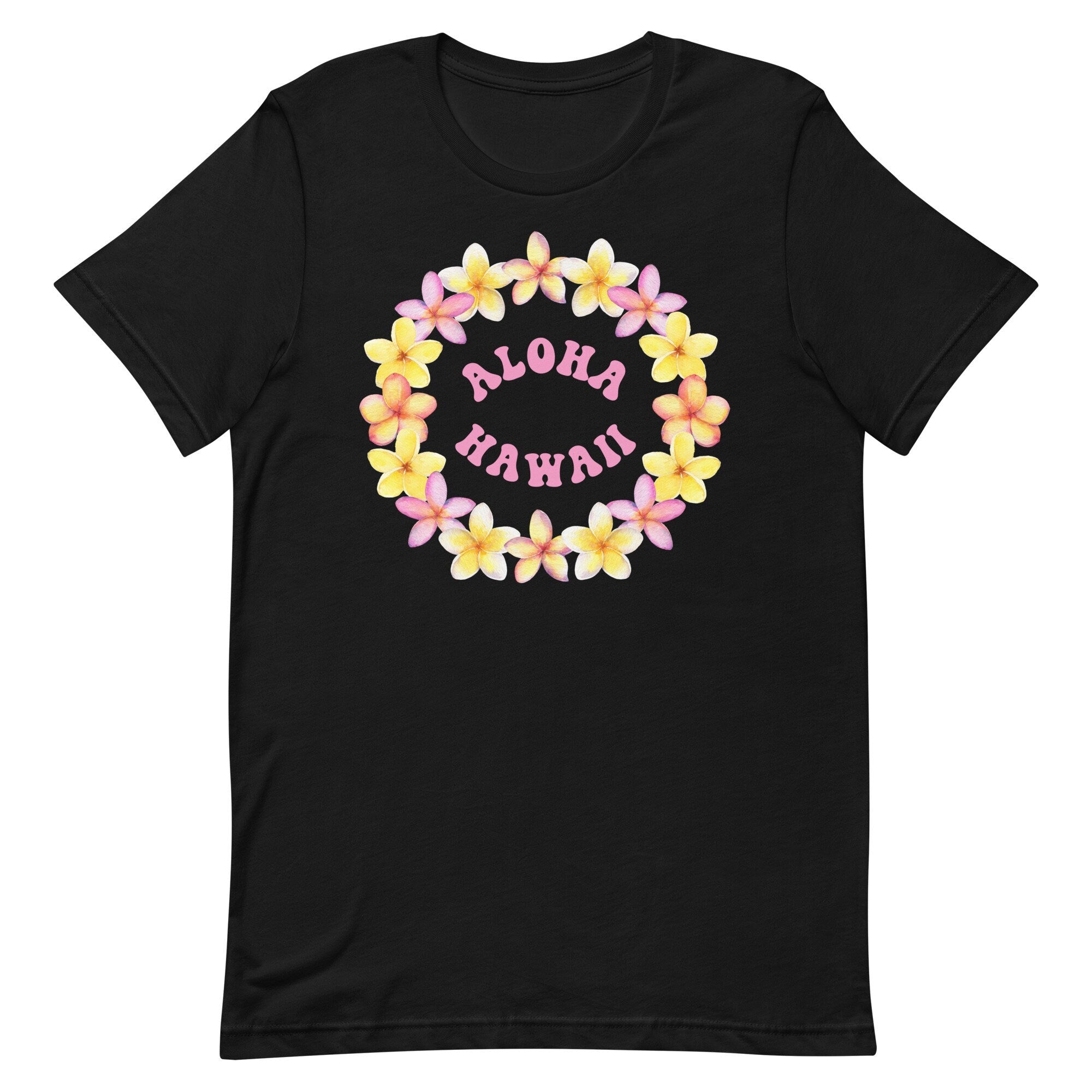 Plumeria Lei T-Shirt: Aloha Hawaii Tropical Flower Tee