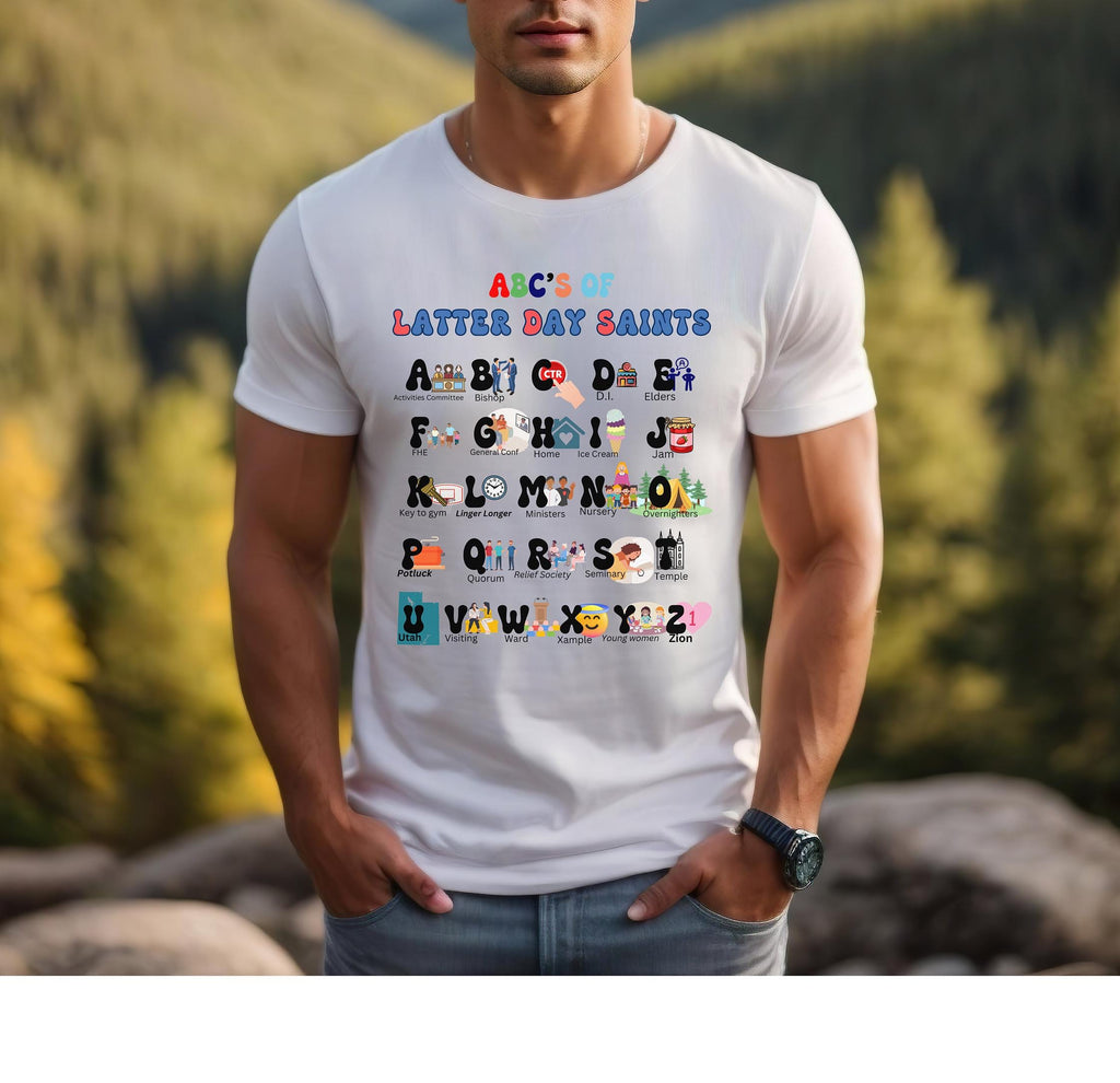 LDS Alphabet Shirt: Latter-day Saints ABCs Gift Tee