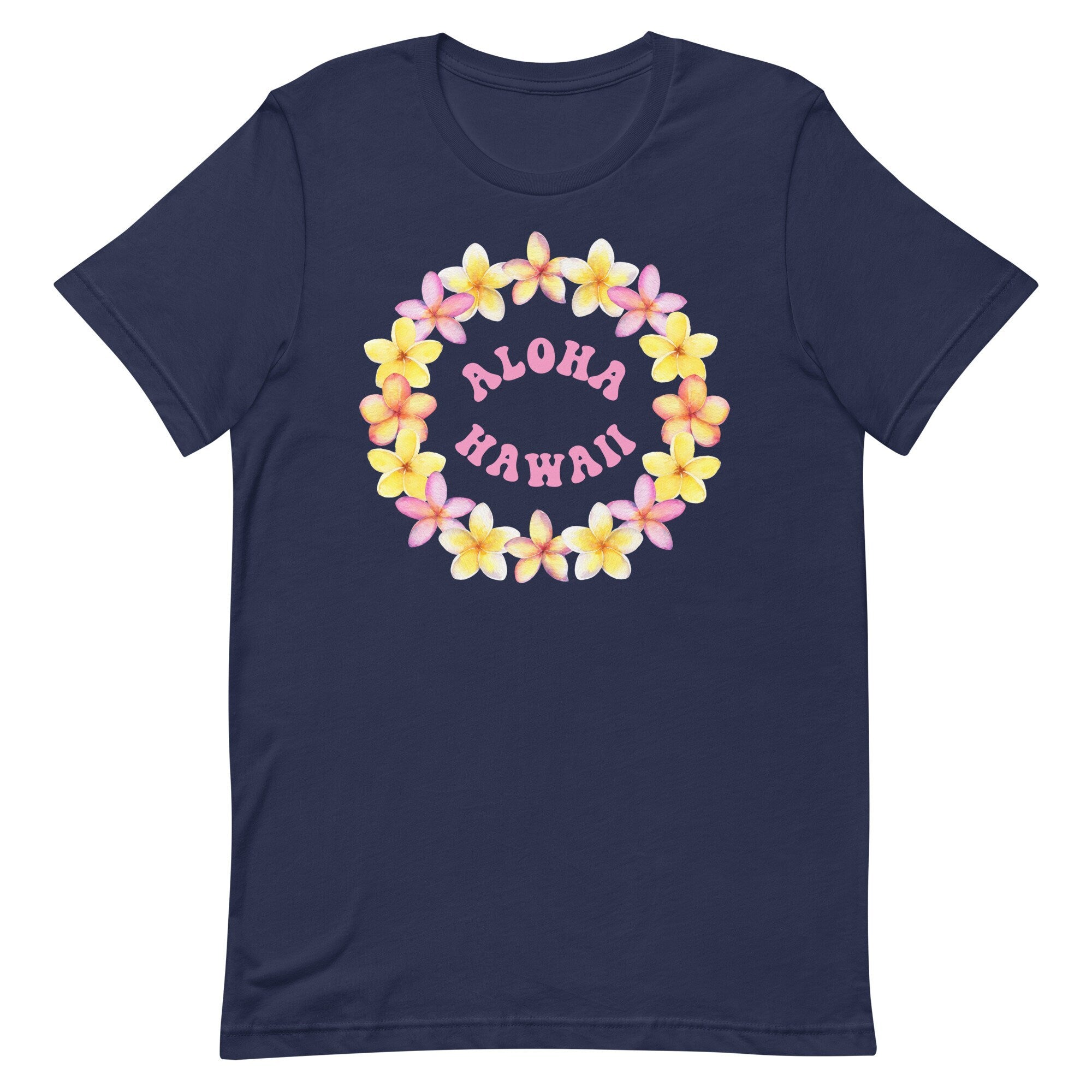 Plumeria Lei T-Shirt: Aloha Hawaii Tropical Flower Tee