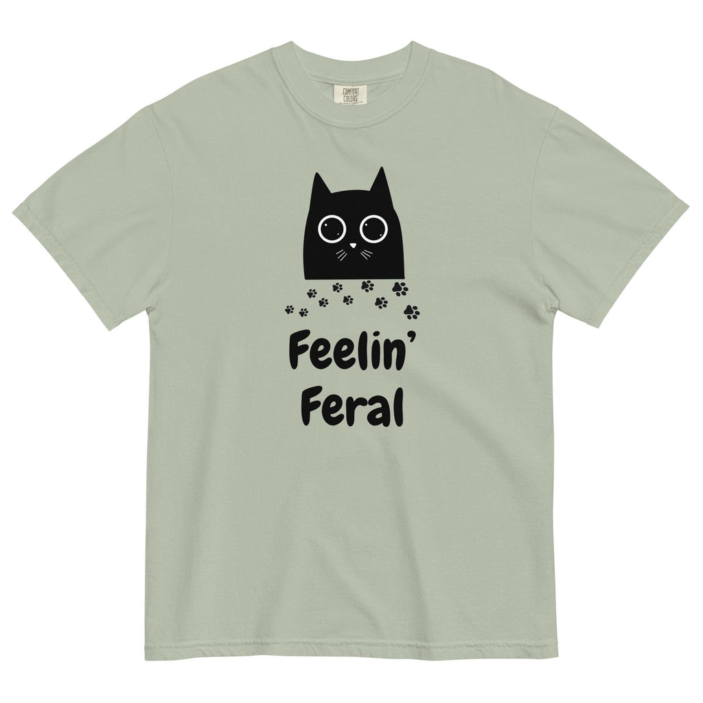 Funny Cat Shirt: Feelin' Feral Comfort Colors Tee