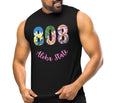 Aloha State Muscle Tank, Hawaii 808 Plumeria, Unisex Sleeveless Top