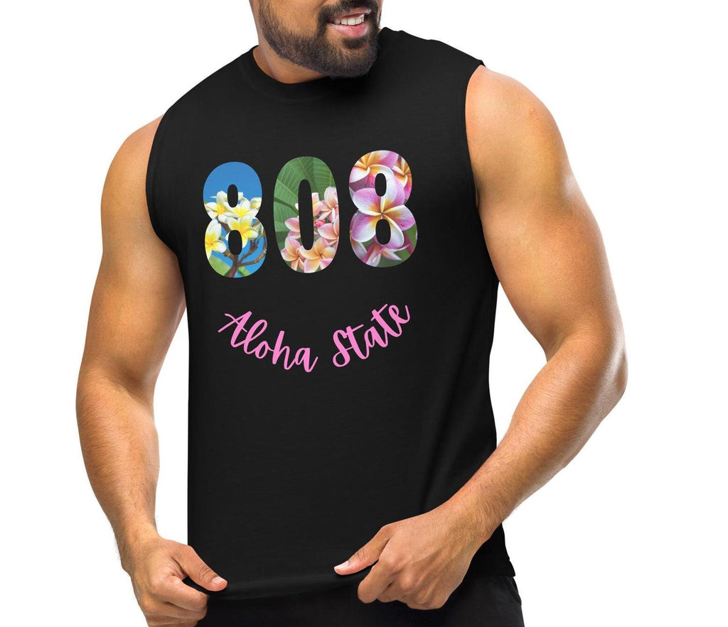 Aloha State Muscle Shirt, Hawaii 808 tank top, Aloha State Hawaii muscle tank unisex Hawaii 808 tank