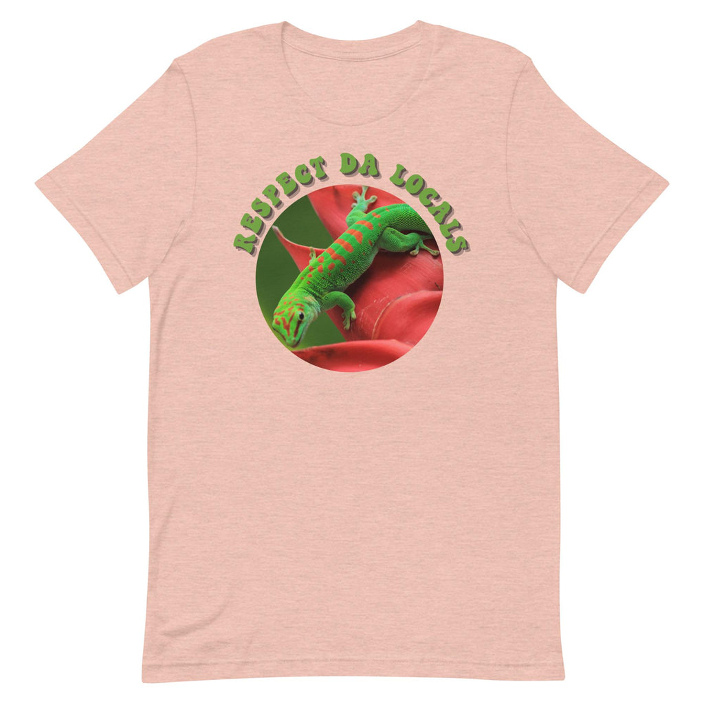 Gecko Shirt, Respect Da Locals, Tropical Lizard Tee, Unisex Hawaiian Apparel