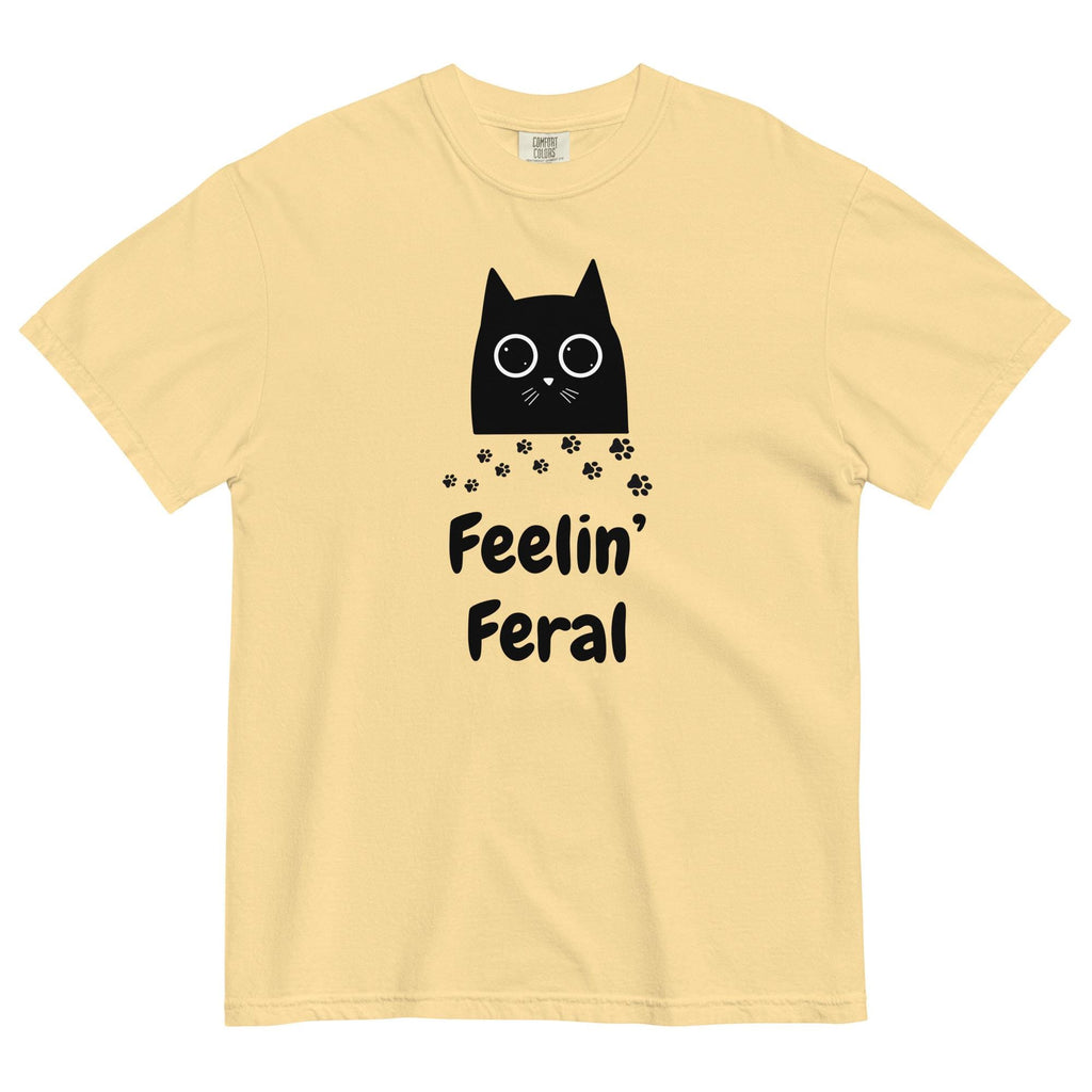 Funny Cat Shirt: Feelin' Feral Comfort Colors Tee