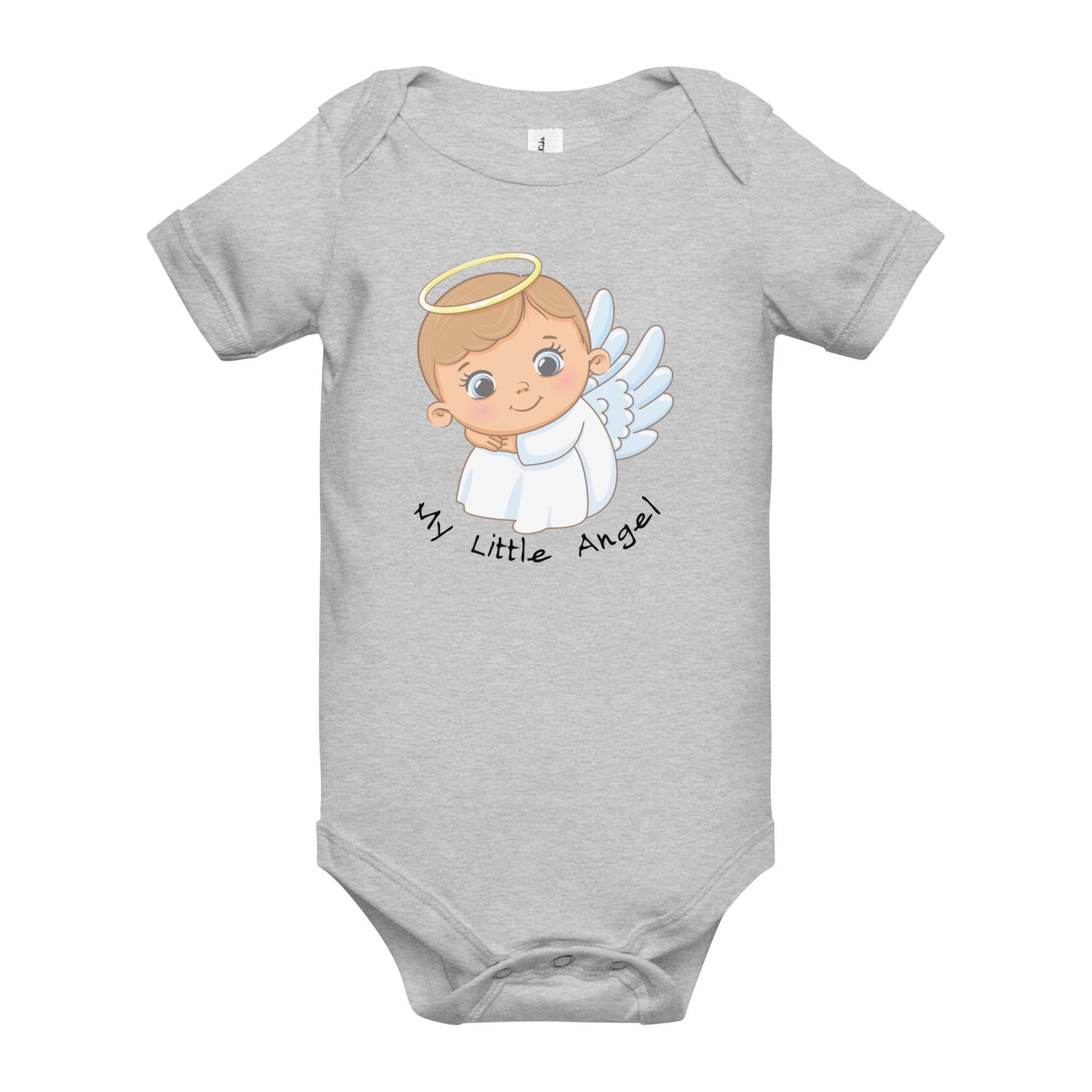 Angel baby bodysuit, Baby Angel outfit, Angel infant one piece, Baby short sleeve one piece, baby gift, cotton angel bodysuit baby shower