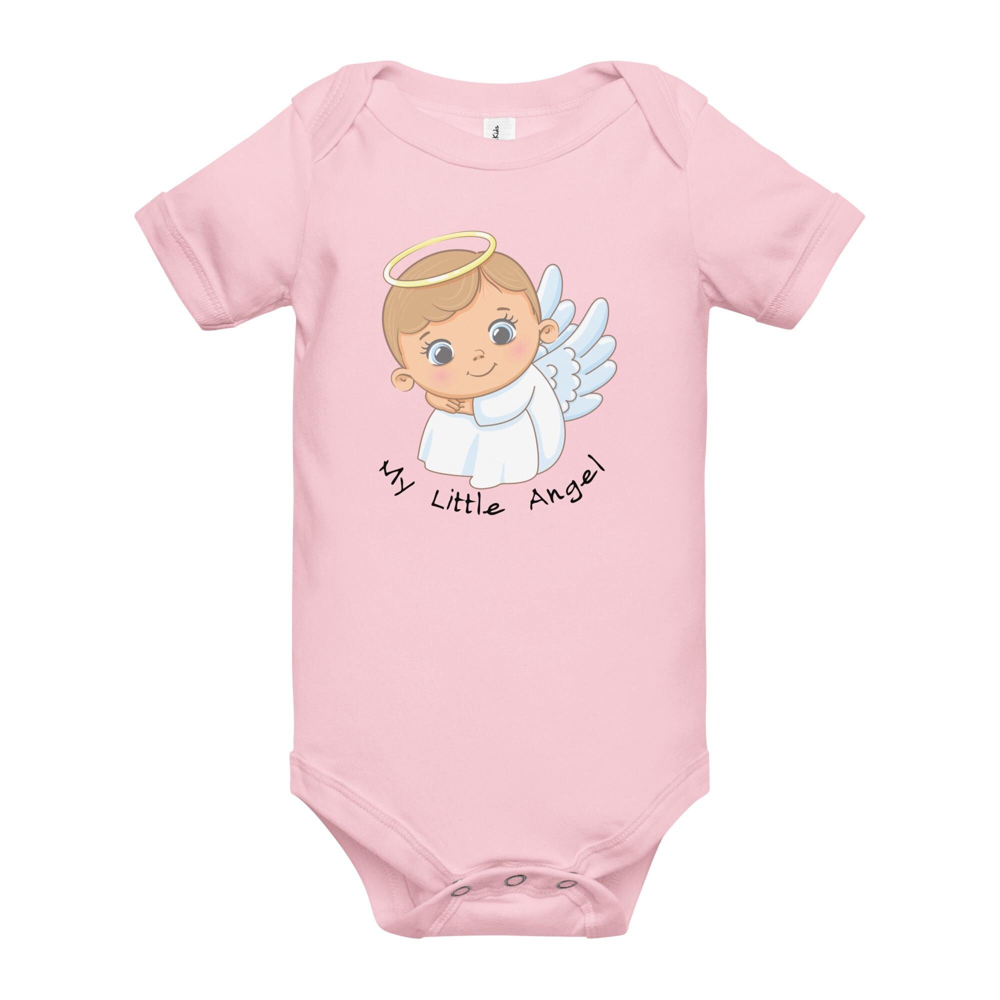 Angel baby bodysuit, Baby Angel outfit, Angel infant one piece, Baby short sleeve one piece, baby gift, cotton angel bodysuit baby shower