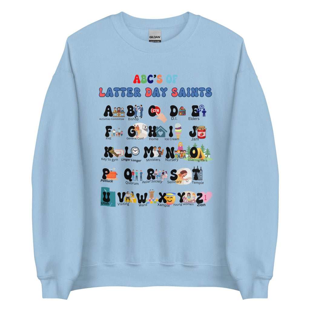 LDS Alphabet Sweatshirt: Latter-Day Saints Gift