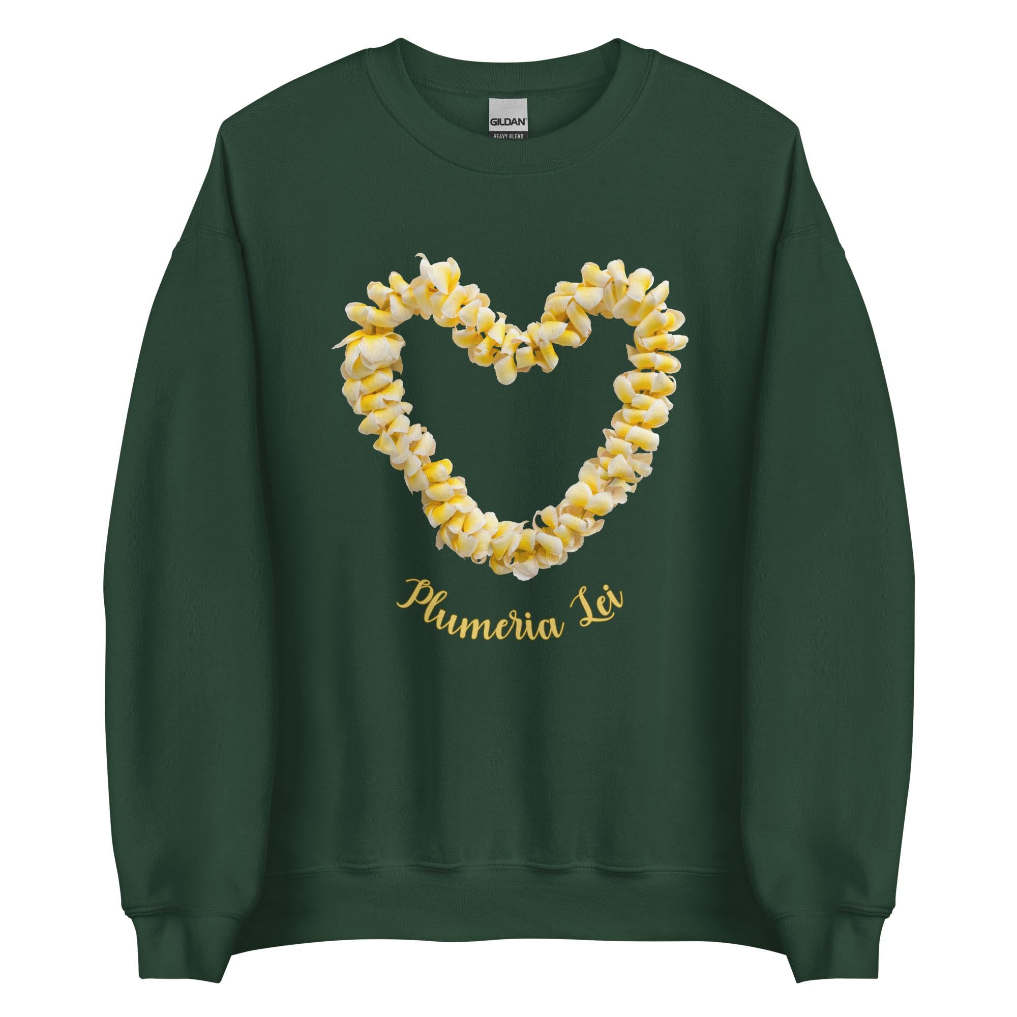 Plumeria Lei Sweatshirt: Hawaii Tropical Flowers hoodie gift for plumeria lover