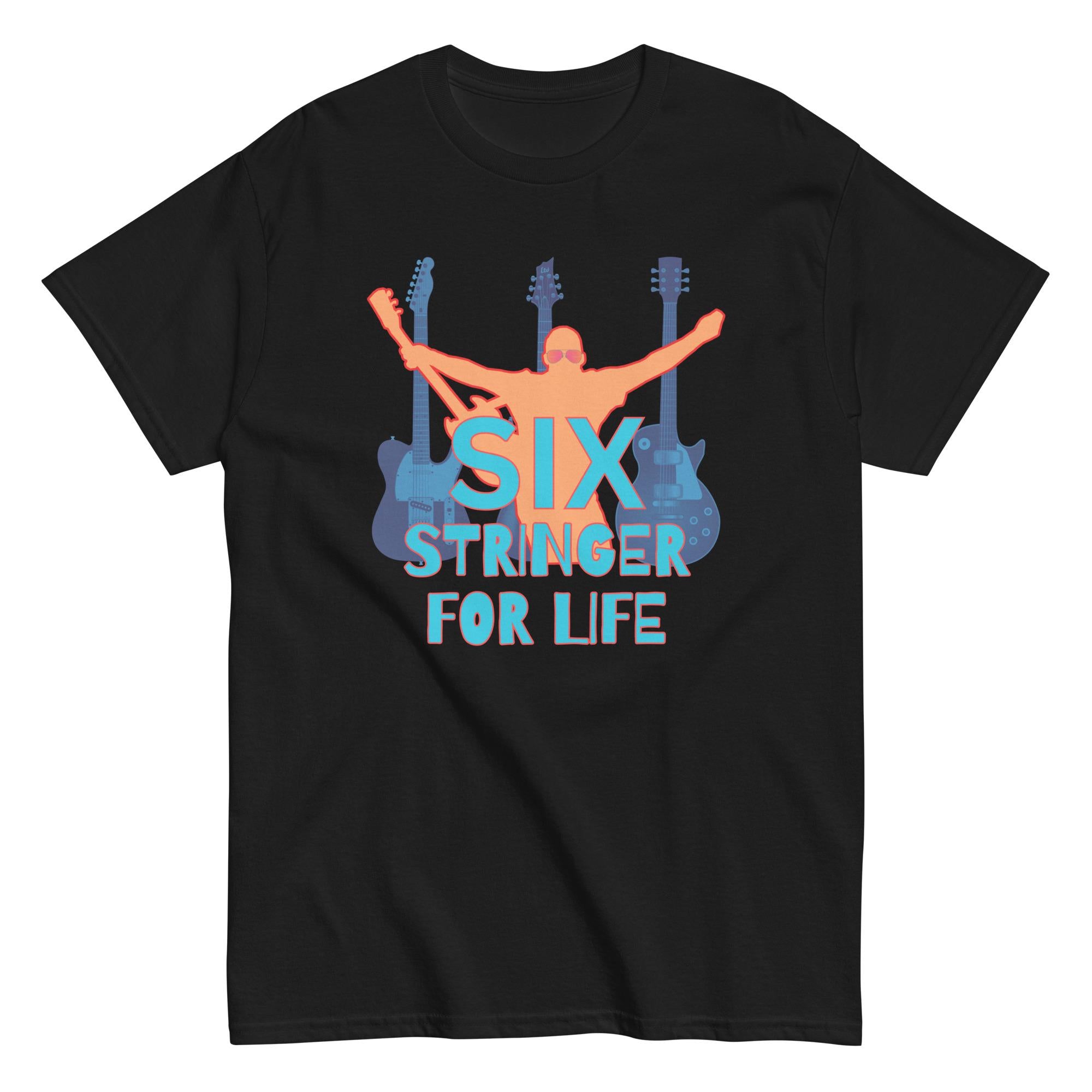 Six String Guitar T-Shirt: Musician Gift, Classical Guitar Tee