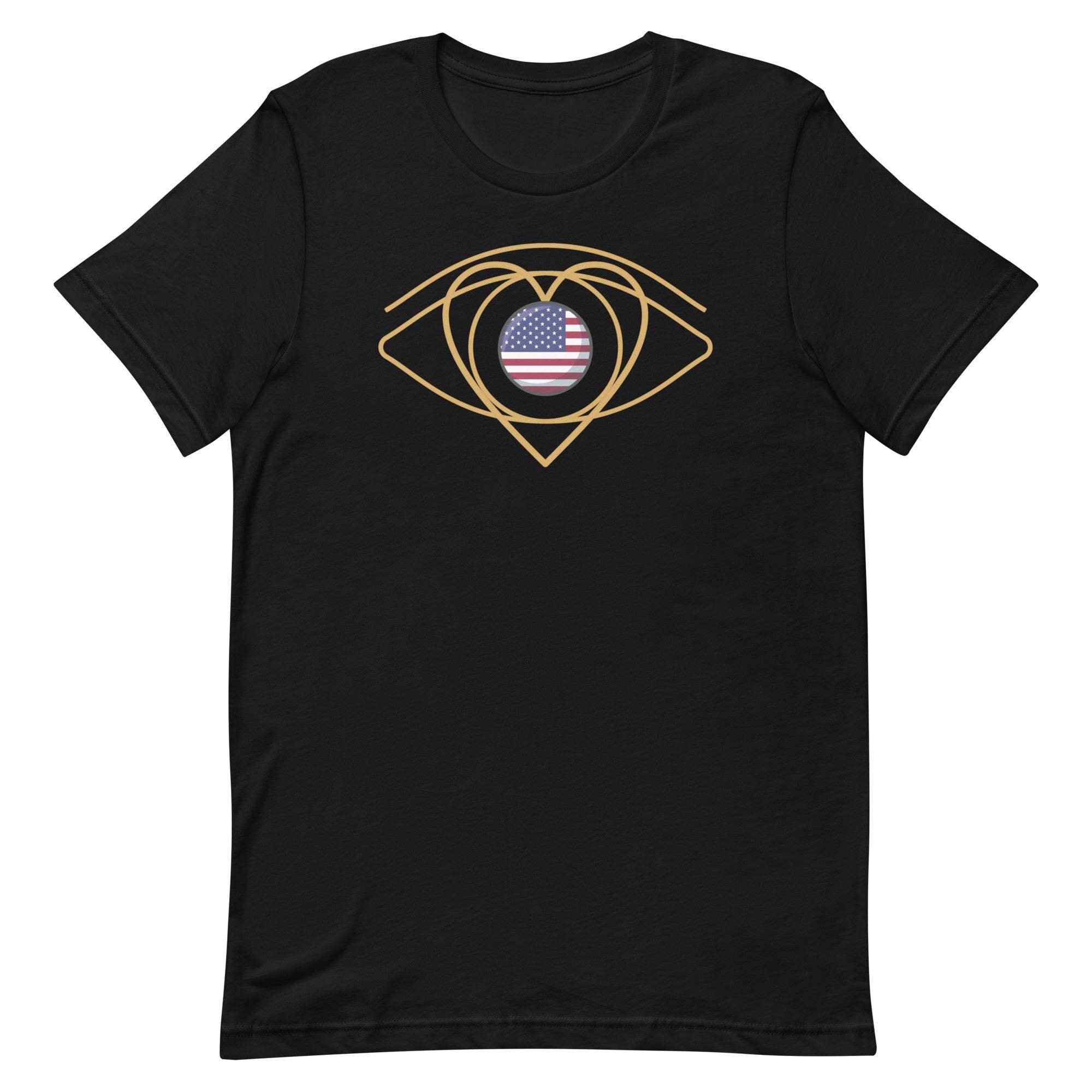 I Love USA T-Shirt: Minimalist American Pride Tee