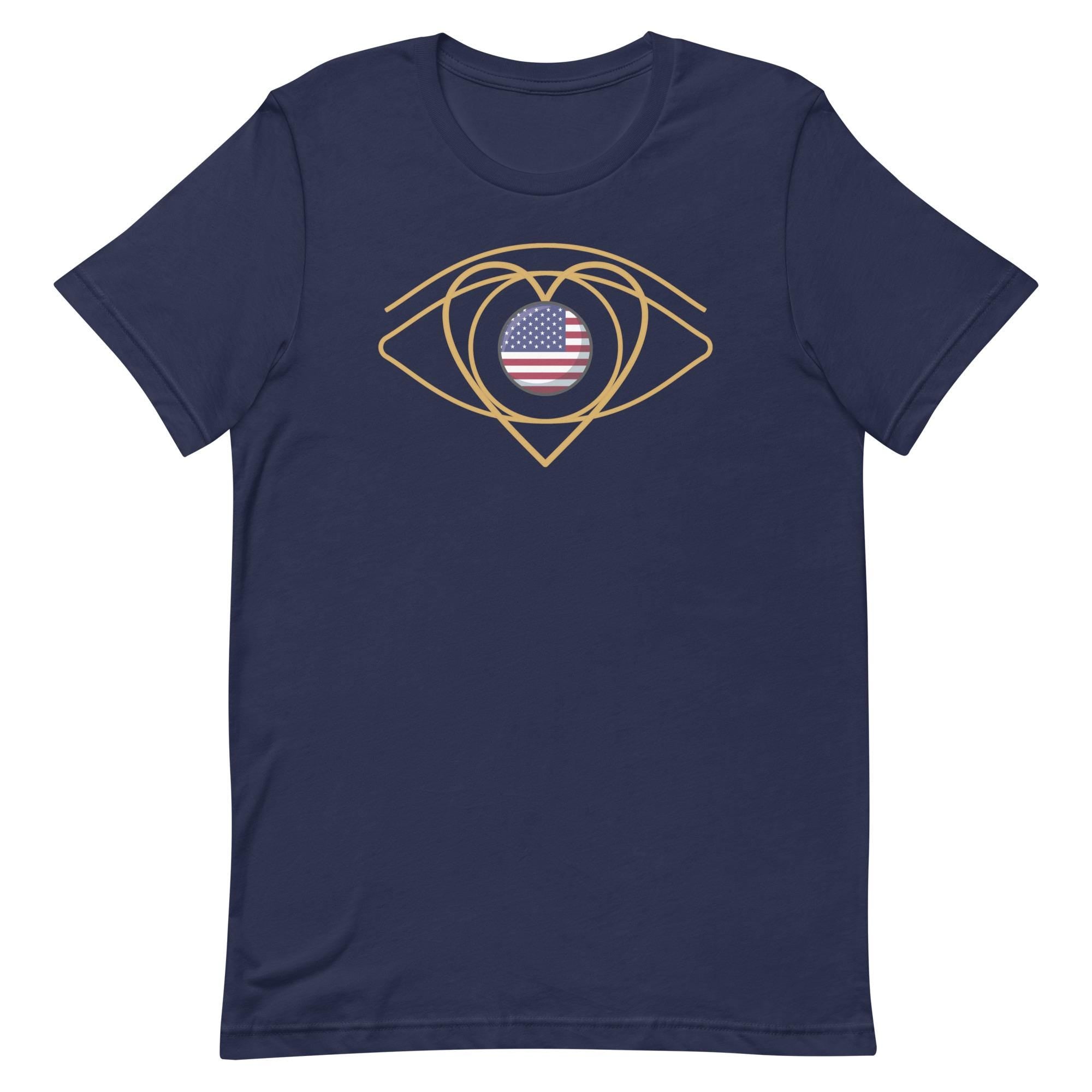 I Love USA T-Shirt: Minimalist American Pride Tee