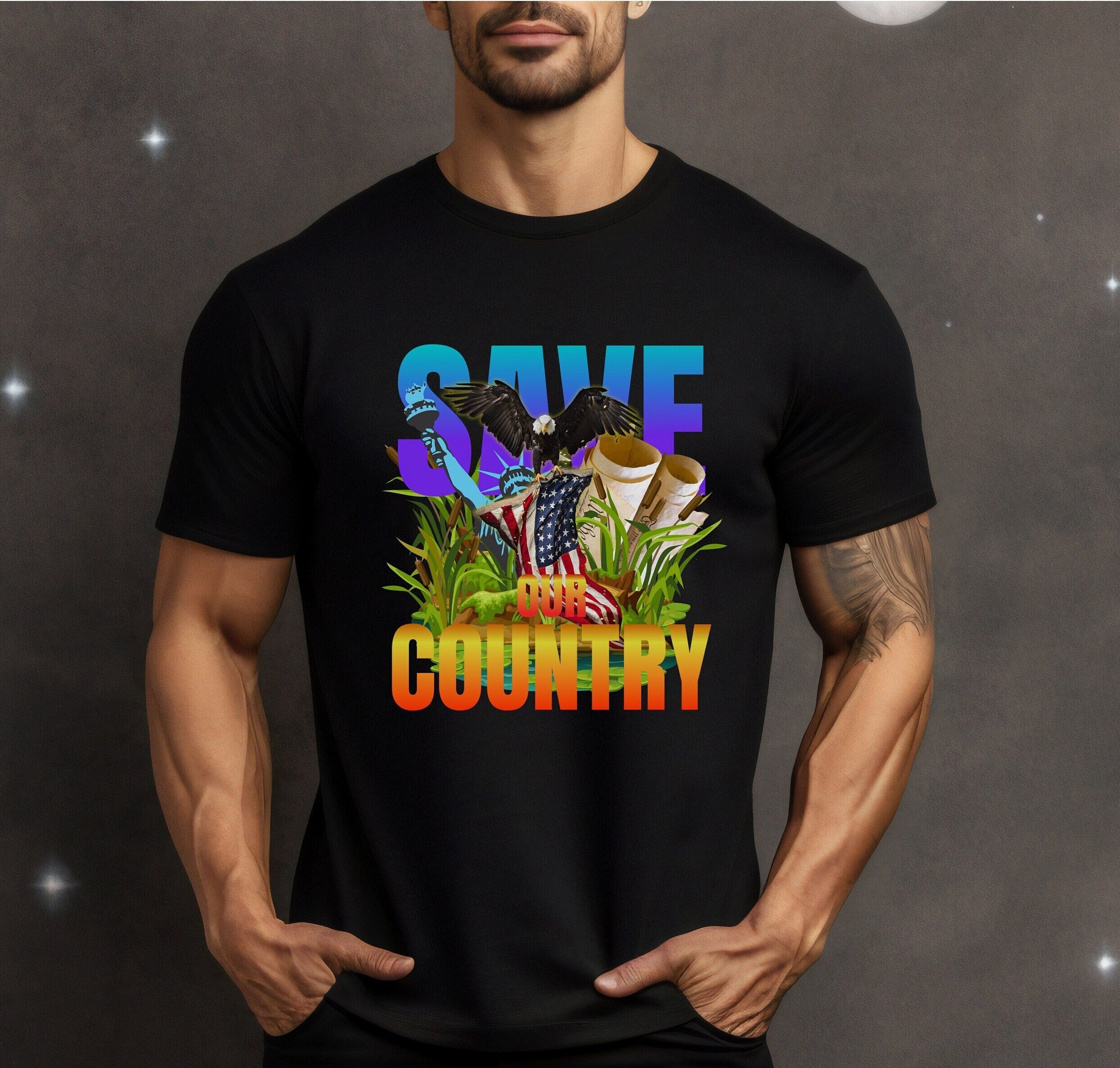 Save American T-Shirt: Patriot USA Flag Tee
